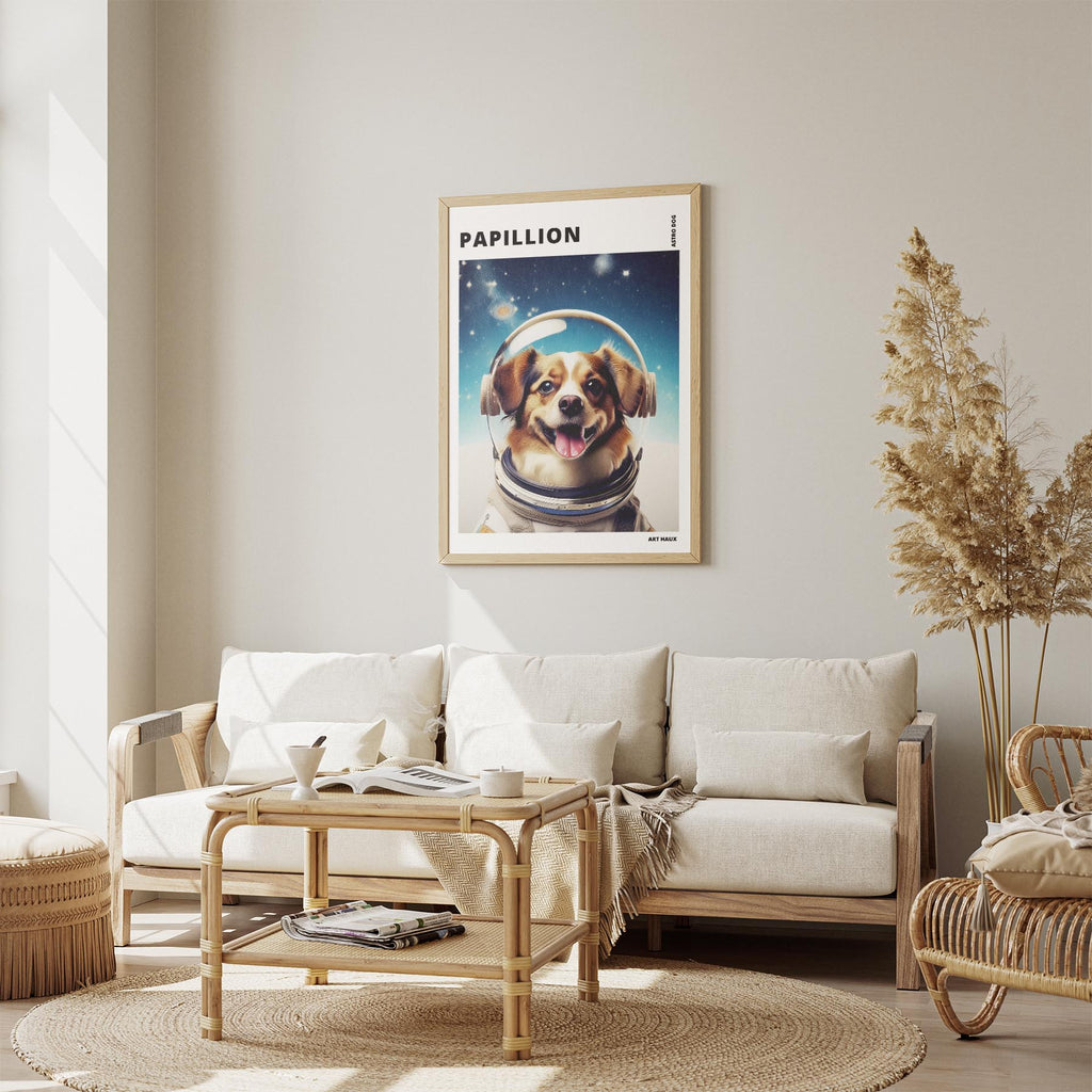 Papillon Astronaut Dog Series with Text Astro Dog image 2