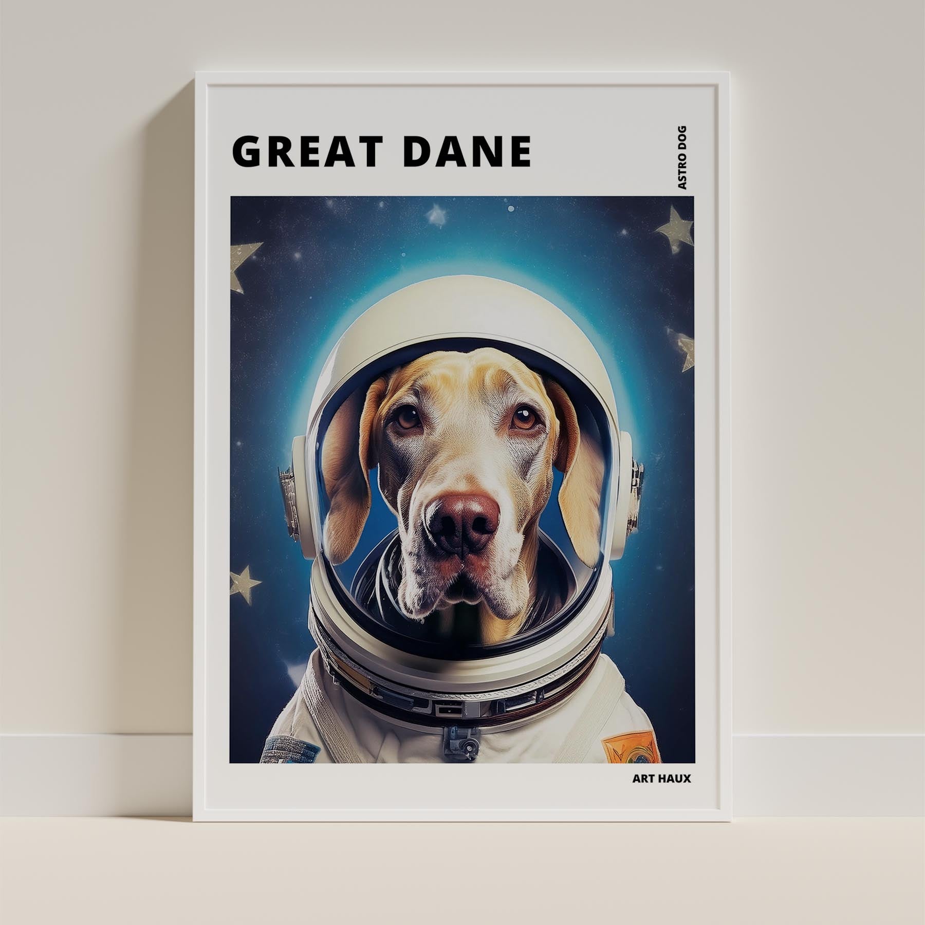 Great Dane Astronaut Dog Series with Text Astro Dog image 9