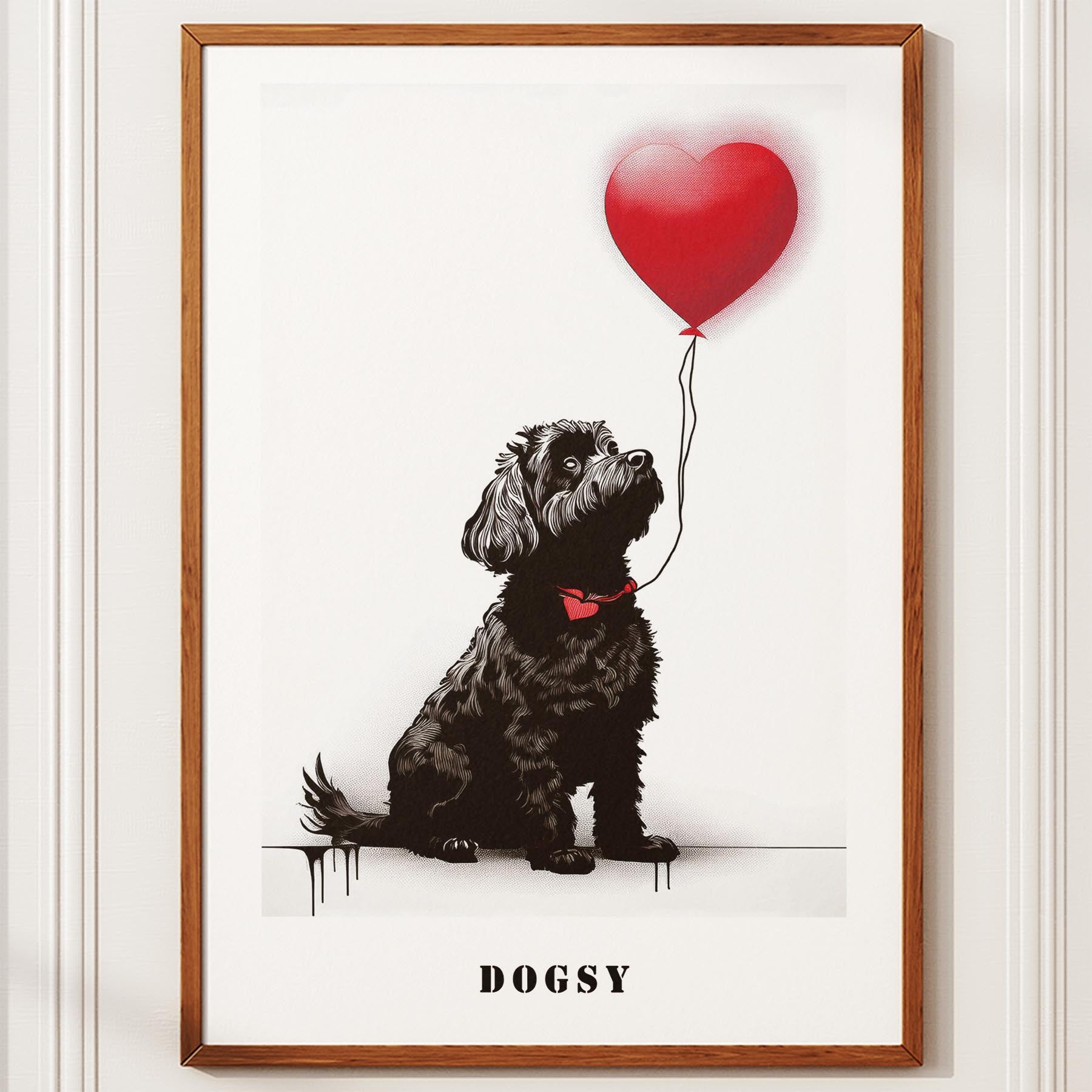 Coton de Tulear DOGSY Series inspired by the Art of Banksy with text Dogsy image 10