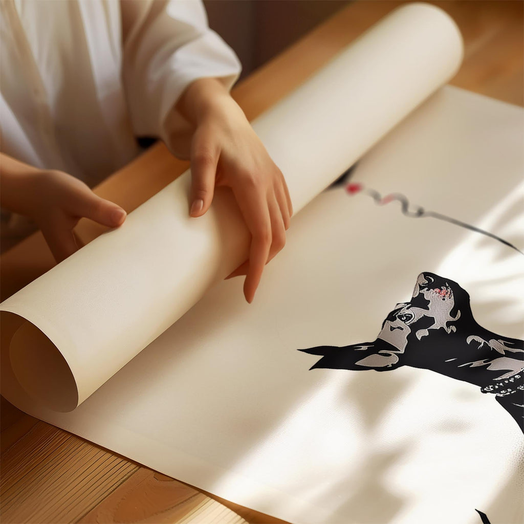 Miniature Pinscher DOGSY Series inspired by the Art of Banksy image 1