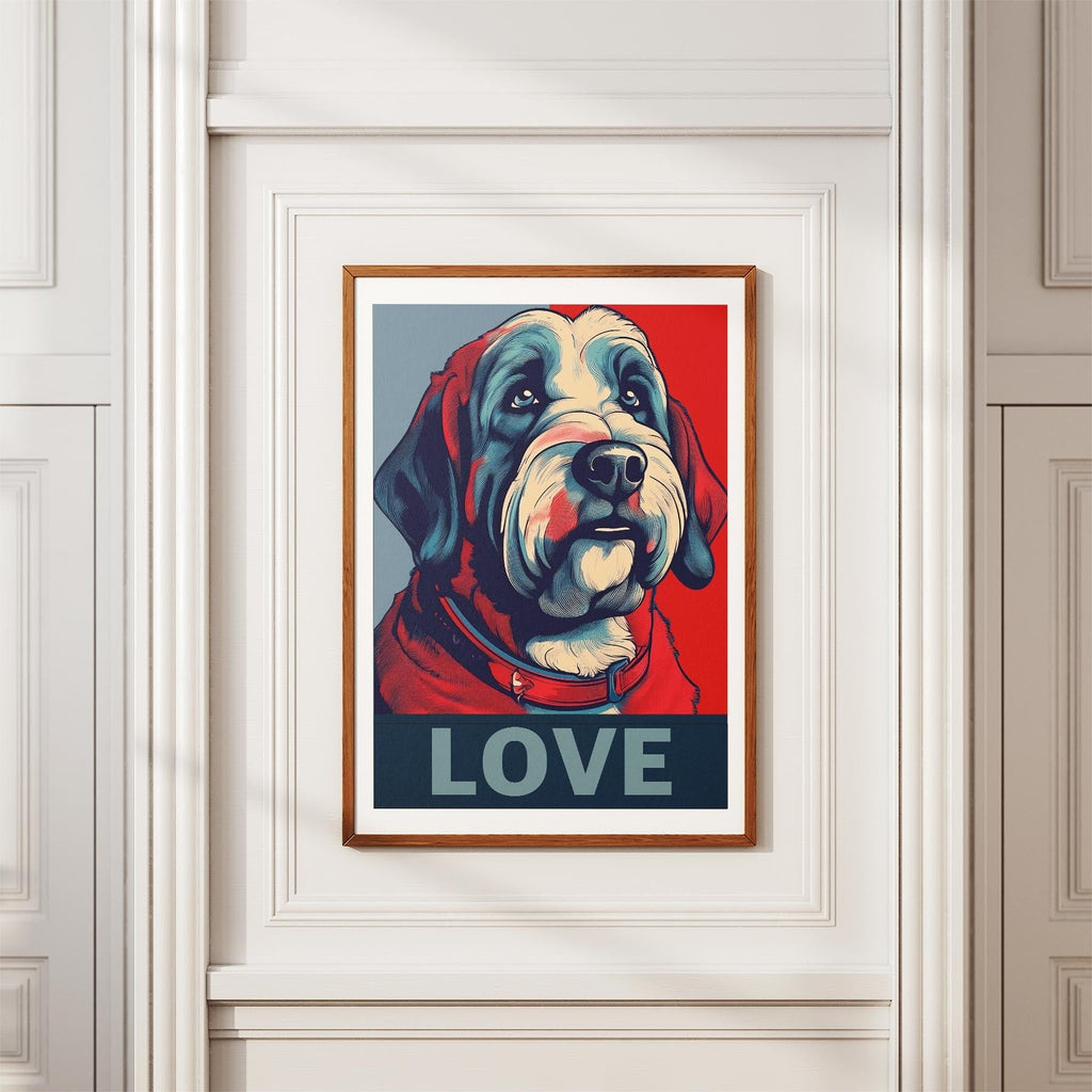 Old English Sheepdog LOVE Series Inspired by the Obama Poster image 3