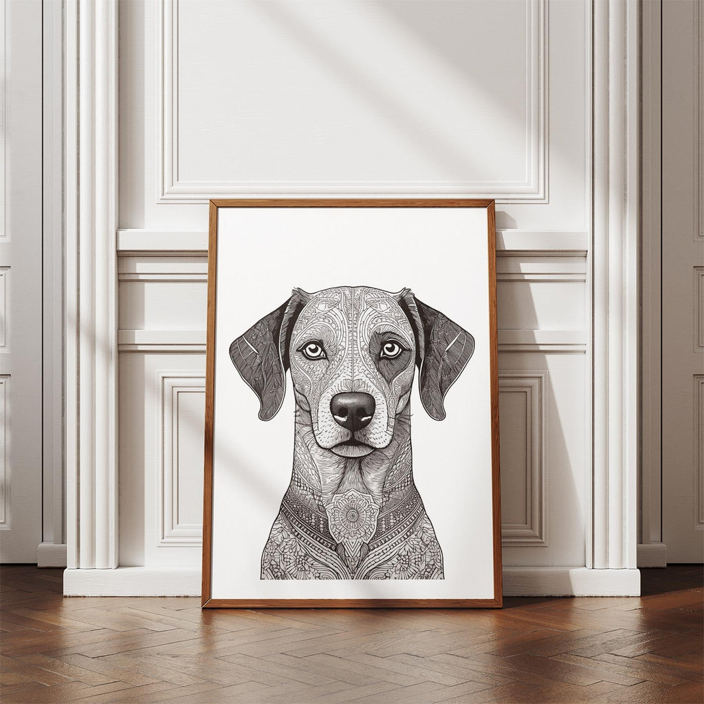 Dalmatian Mandala Black and White Dog Series image 4