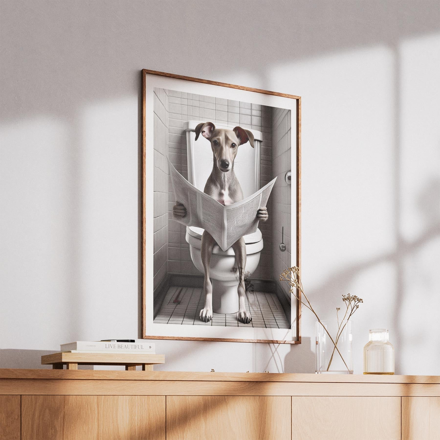 Whippet Toilet Humour Dog Series image 5