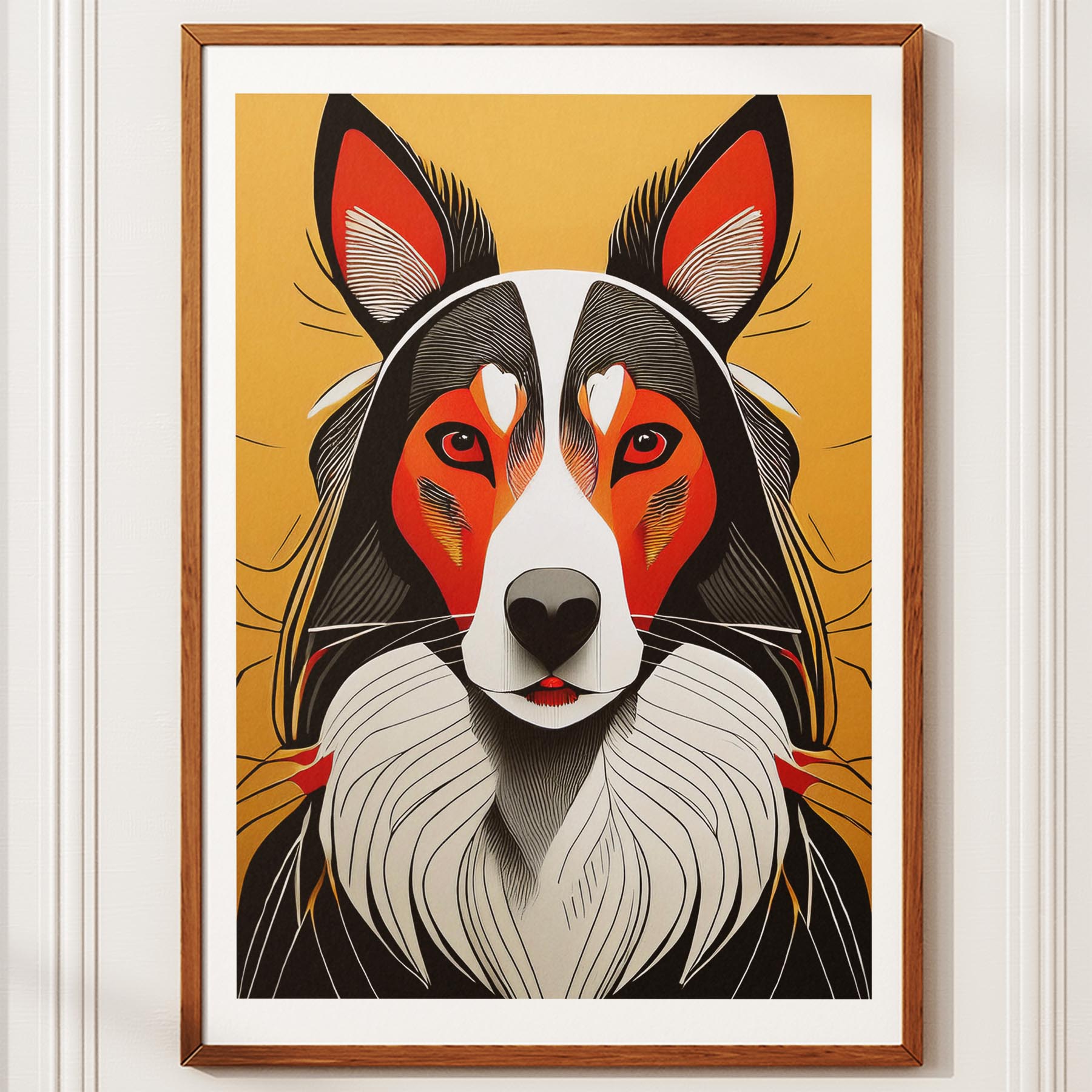 Rough Smooth Collie Geometric Orange Series image 10