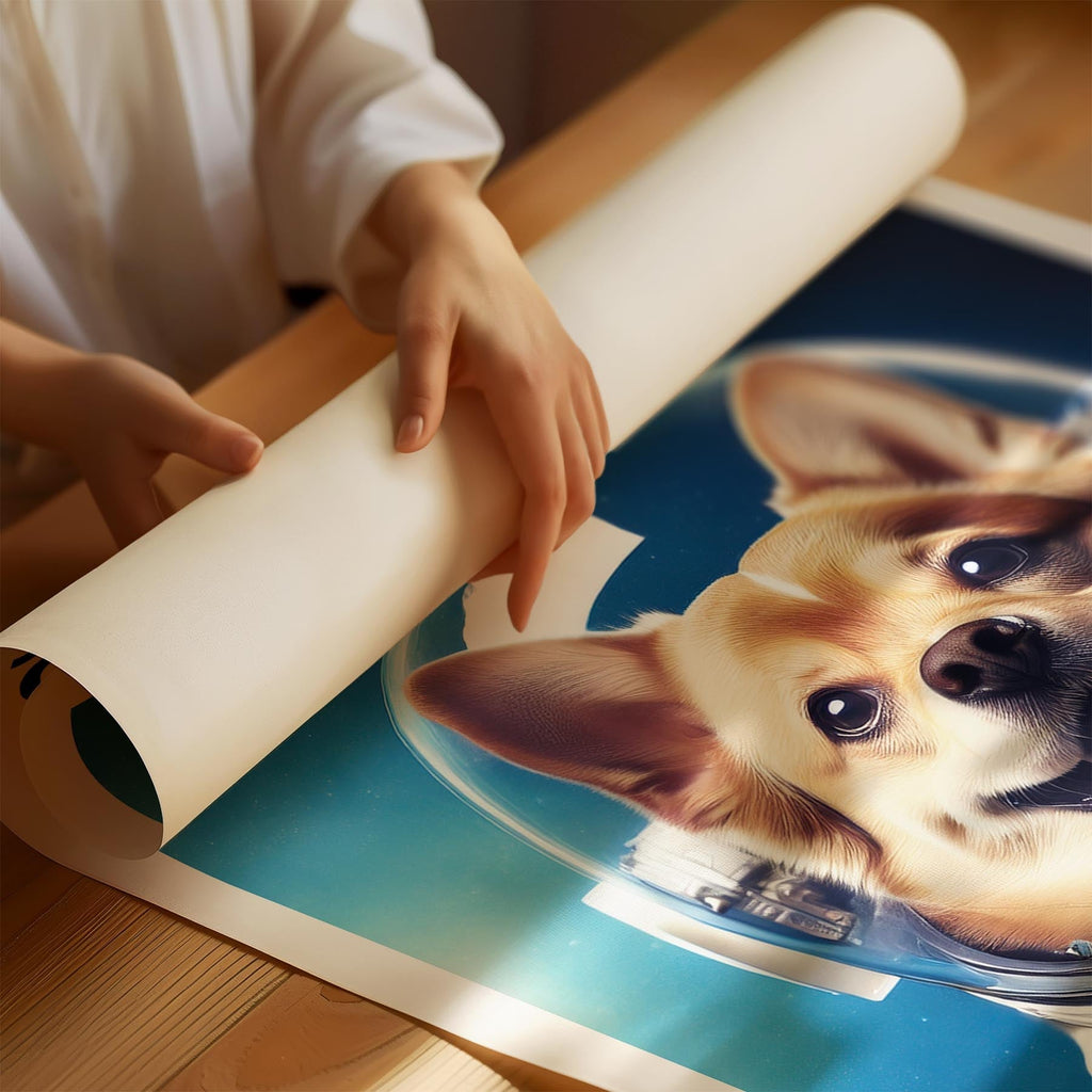 Japanese Chin Astronaut Dog Series with Text Astro Dog image 1