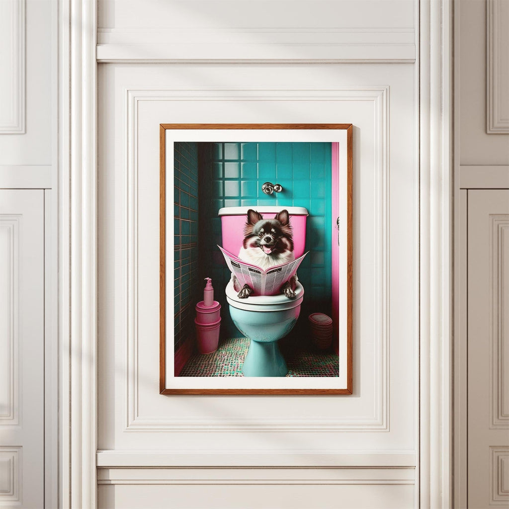 Pomeranian Toilet Dogs PInk and Turquise image 3