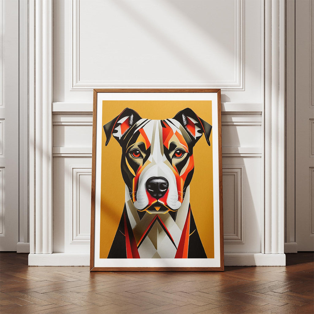American Staffordshire Terrier Geometric Orange Series image 4