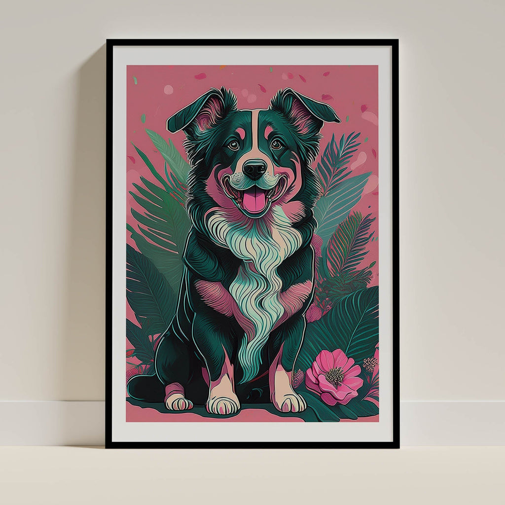 Australian Shepherd 2 Flowery Dog image 0