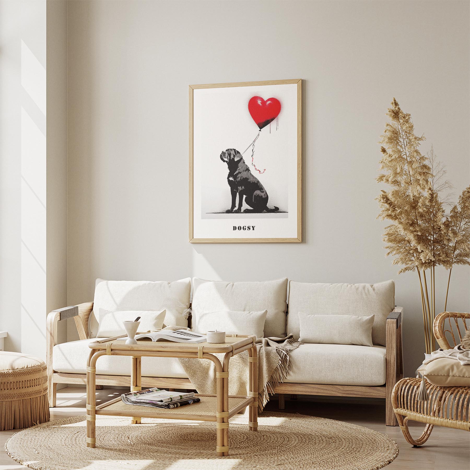 Mastiff DOGSY Series inspired by the Art of Banksy with text Dogsy image 2