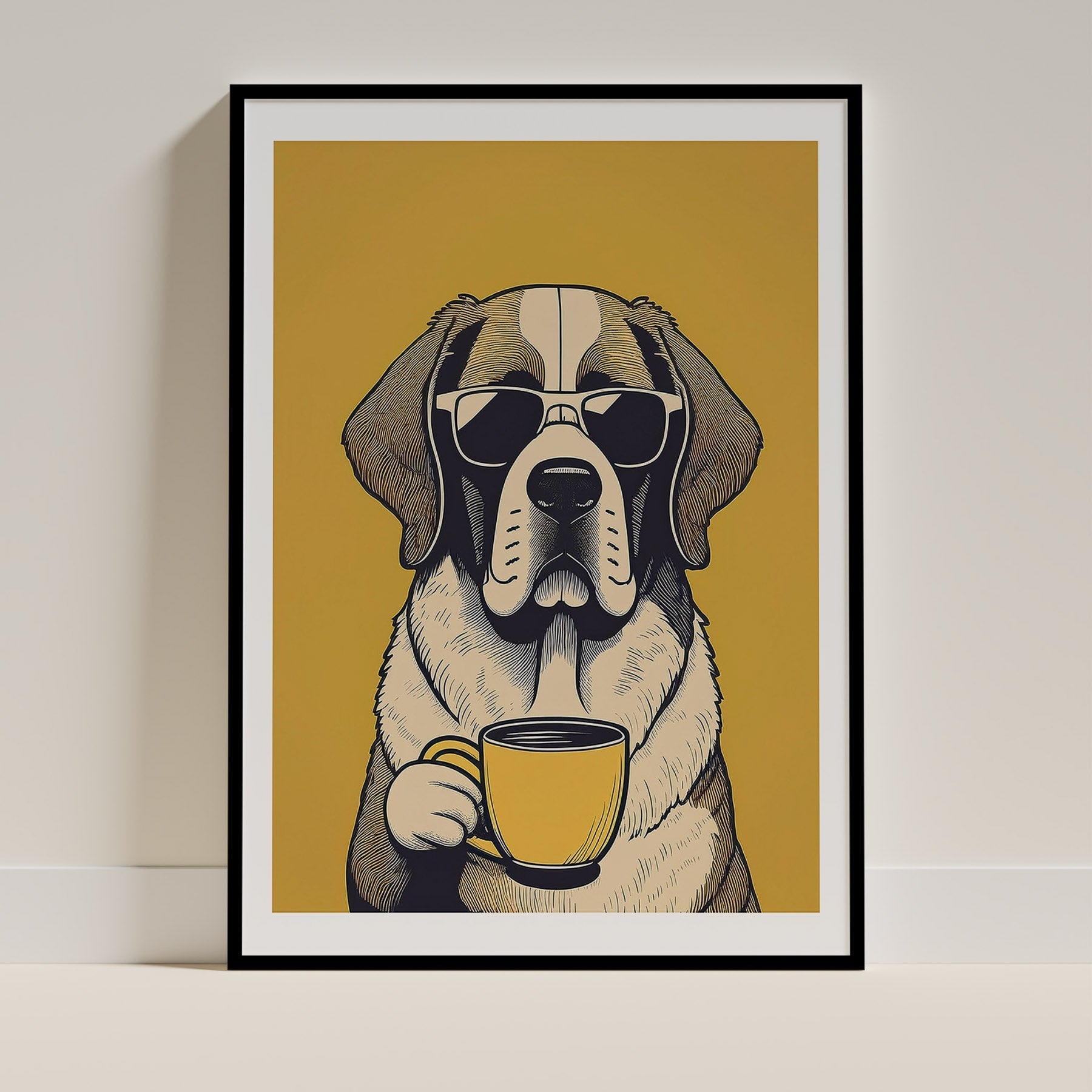 Saint Bernard Dog Art Print Unframed Vol 2 | 6 Unique Designs | Wall Art Gift for Dog Lovers - Image 3 | Dogsy & Co