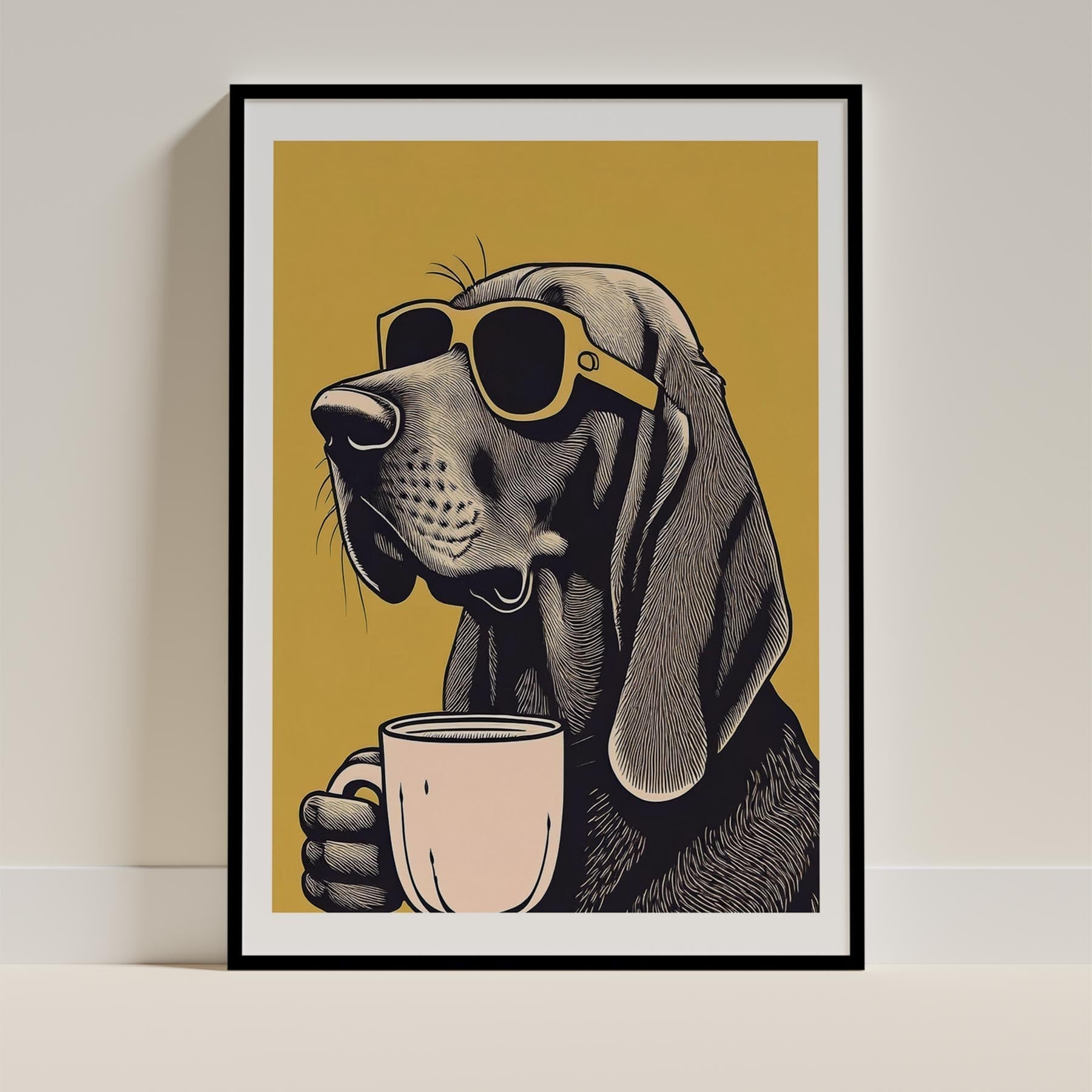 Bloodhound Chillin Coffee Dog image 11
