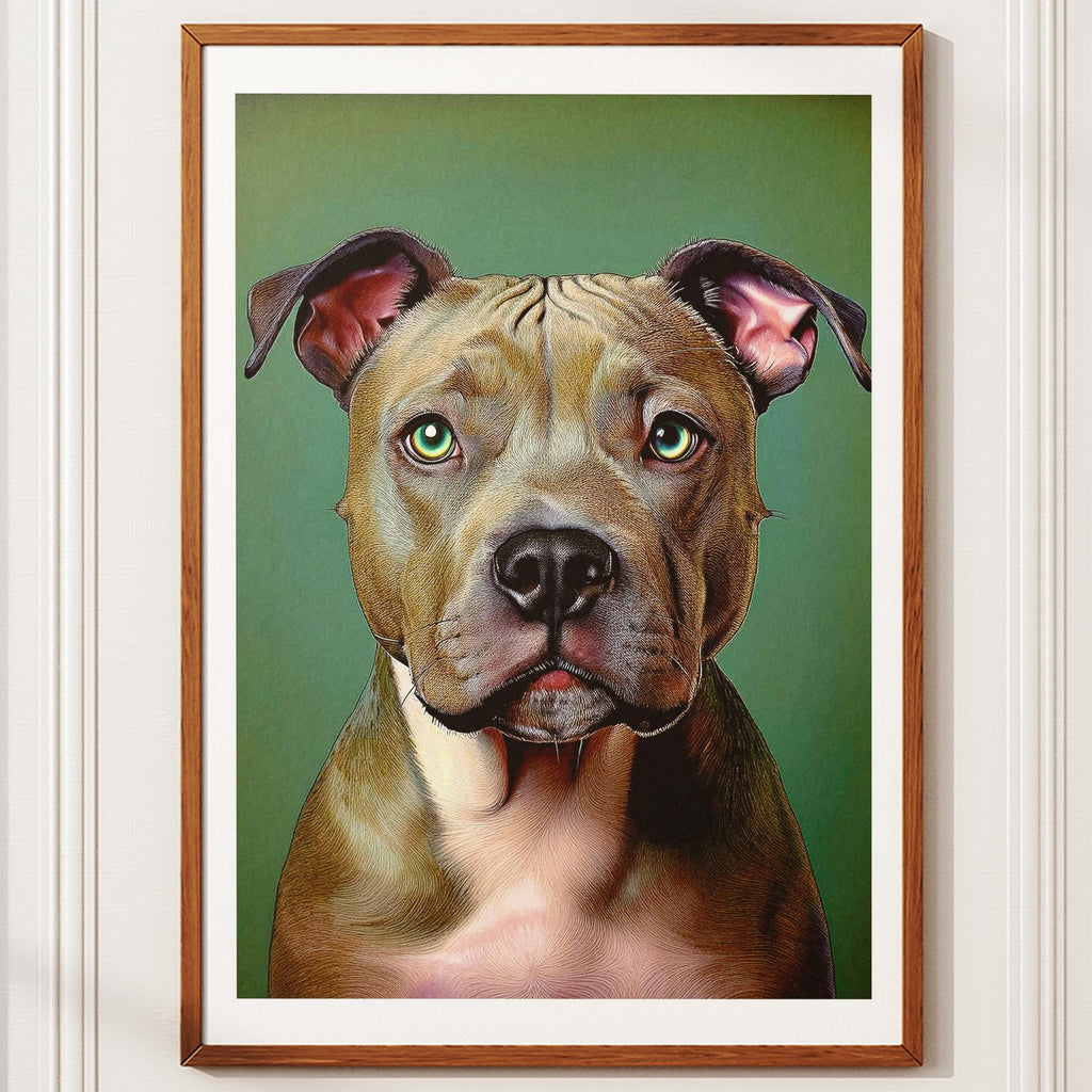Staffordshire Bull Terrier Green Painted Series image 10