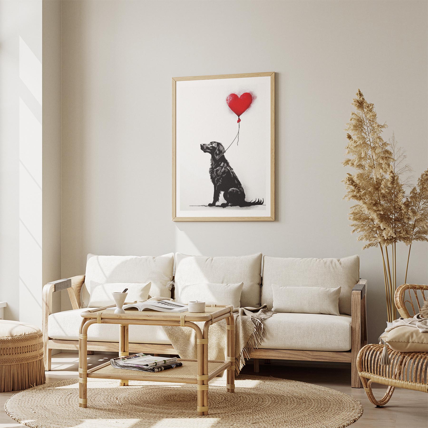 Curly Coated Retriever DOGSY Series inspired by the Art of Banksy image 2