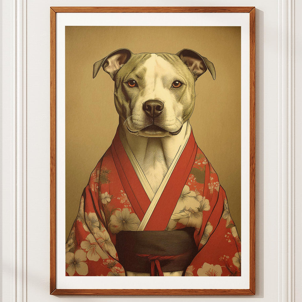 Staffordshire Bull Terrier Japanse Kimono Dog Series image 10
