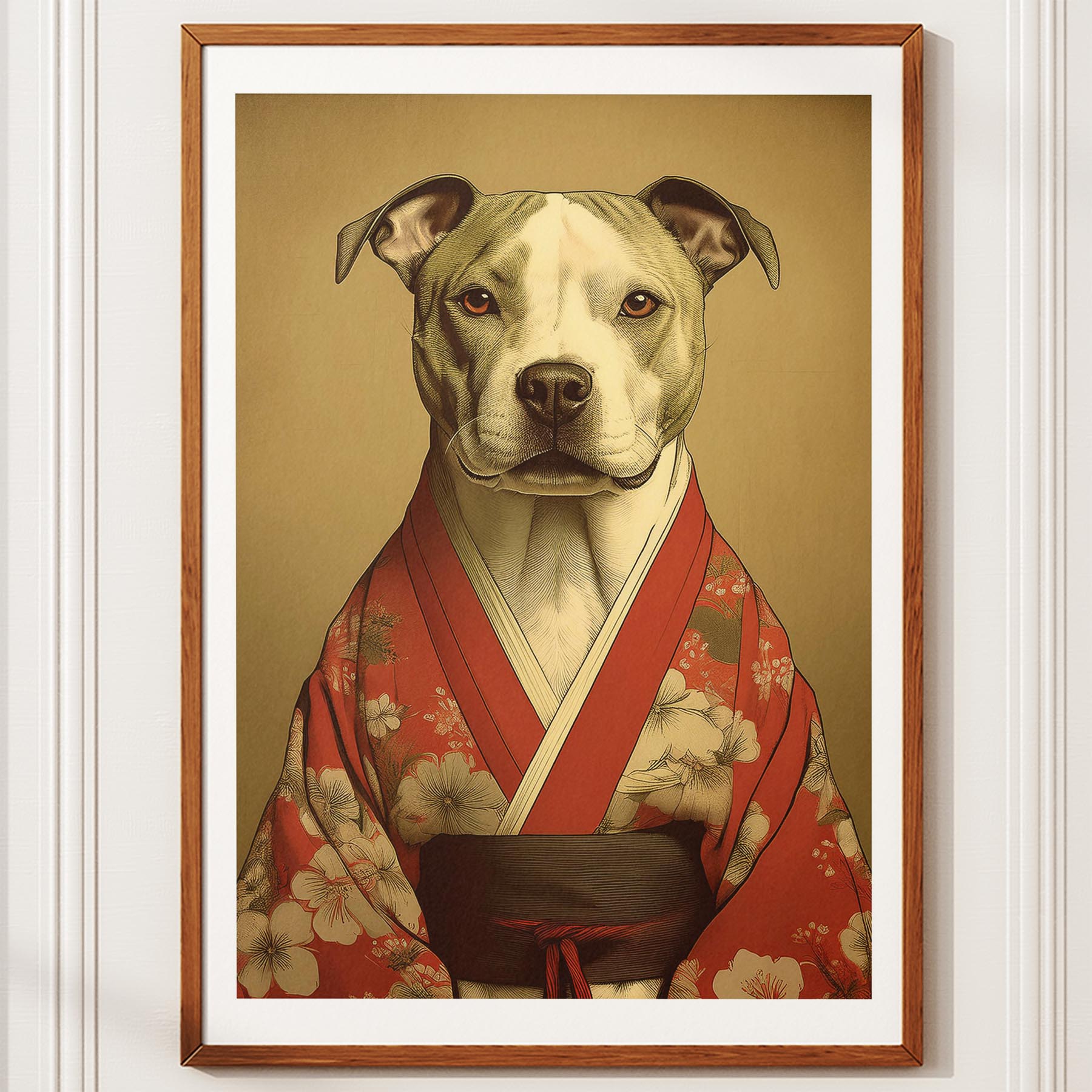 Staffordshire Bull Terrier Japanse Kimono Dog Series image 10