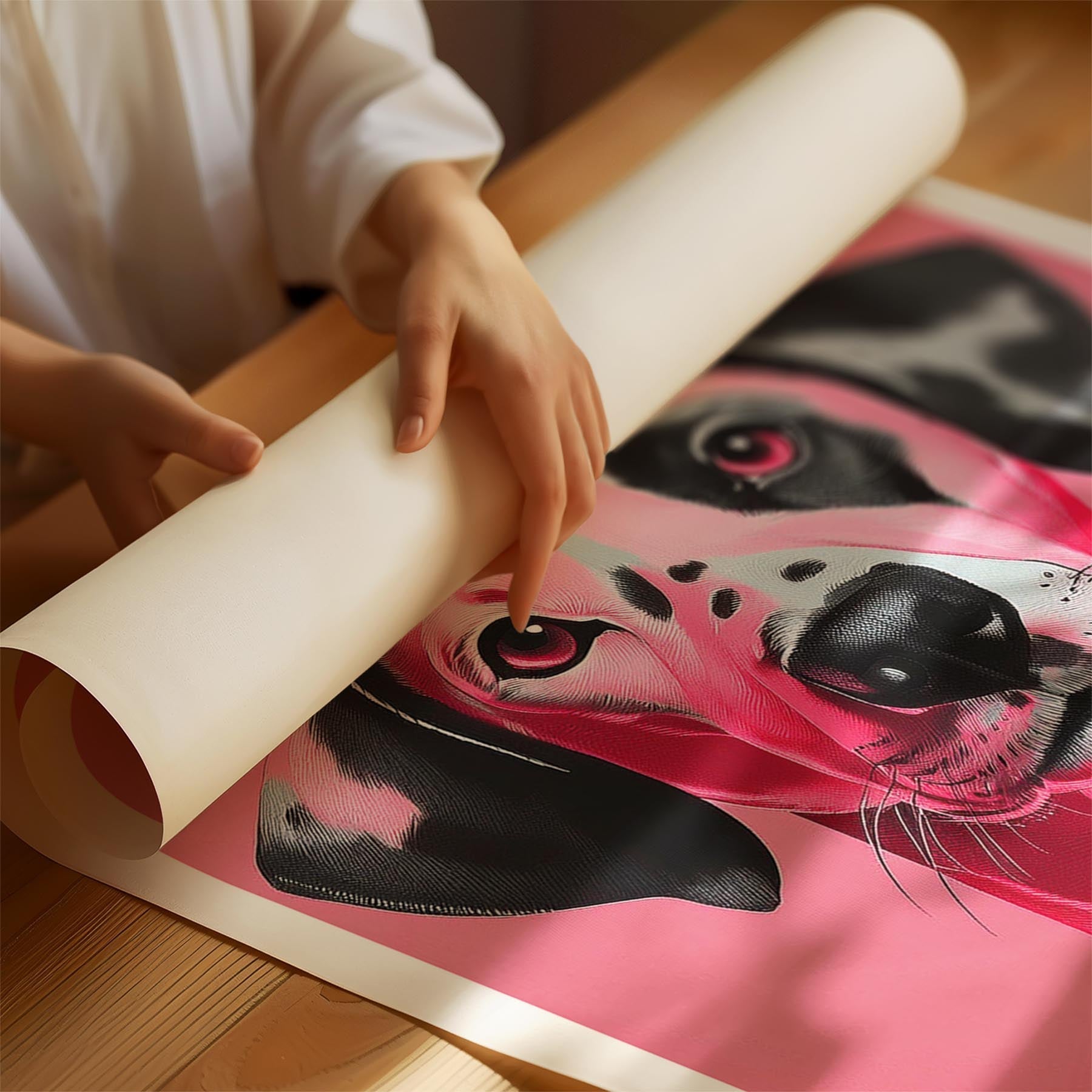 Dalmatian Pink and Black Dog Series 1 image 1