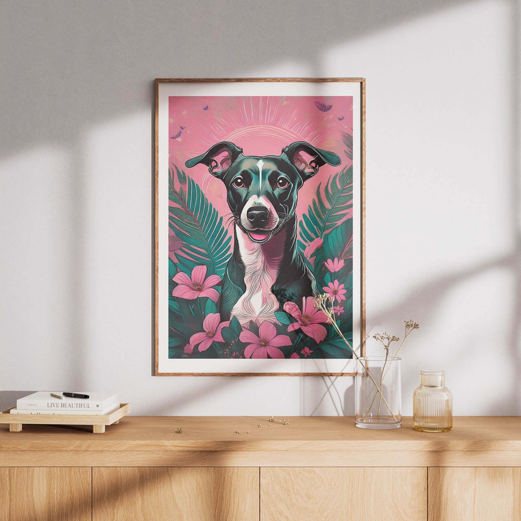 Whippet Flowery Dog image 8