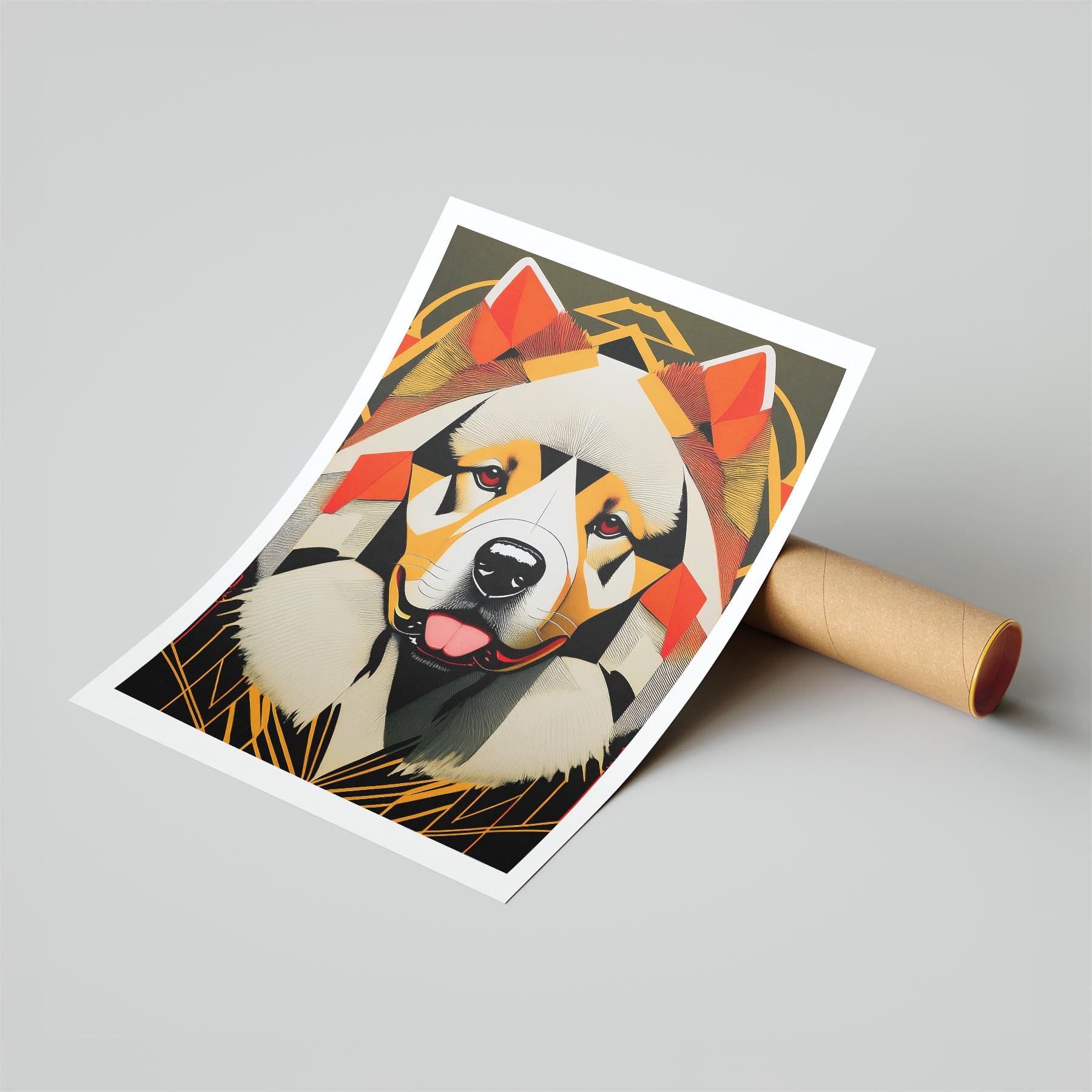 Chow Chow Geometric Orange Series image 6