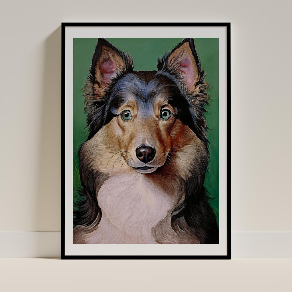 Shetland Sheepdog Green Painted Series image 0