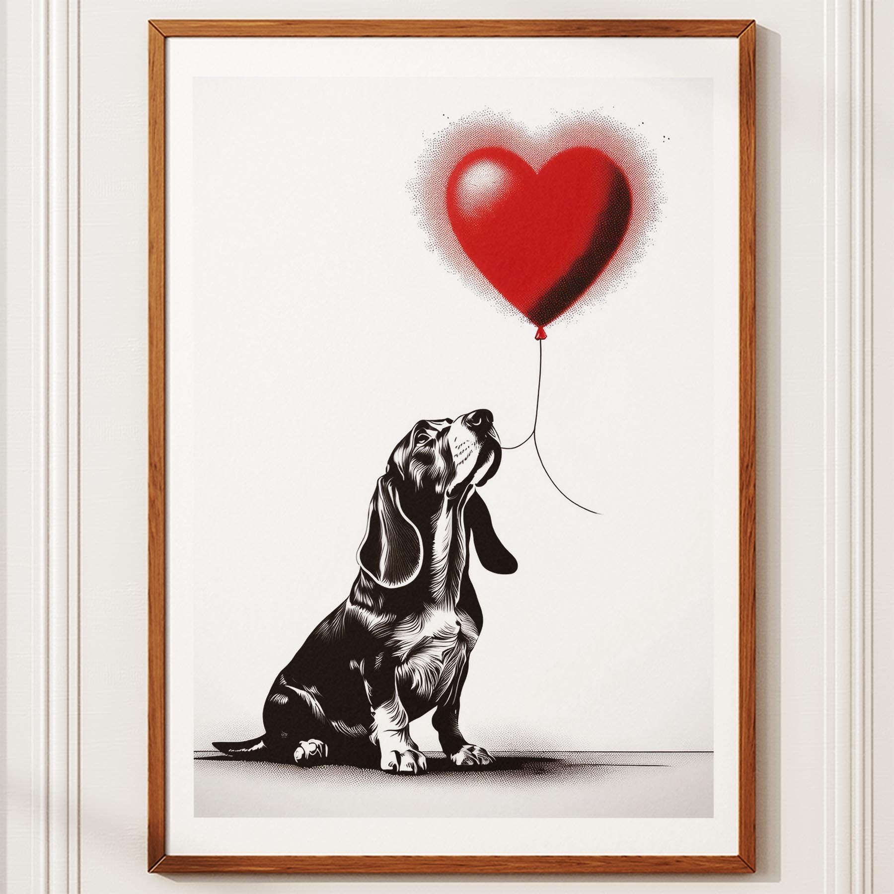 Basset Hound DOGSY Series inspired by the Art of Banksy image 10