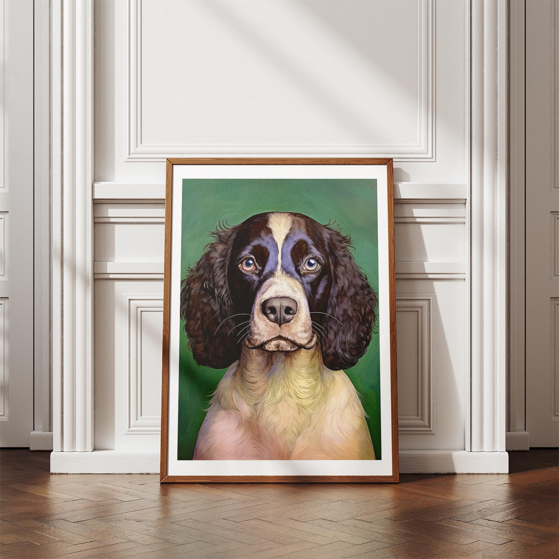 English Springer Spaniel Green Painted Series image 4