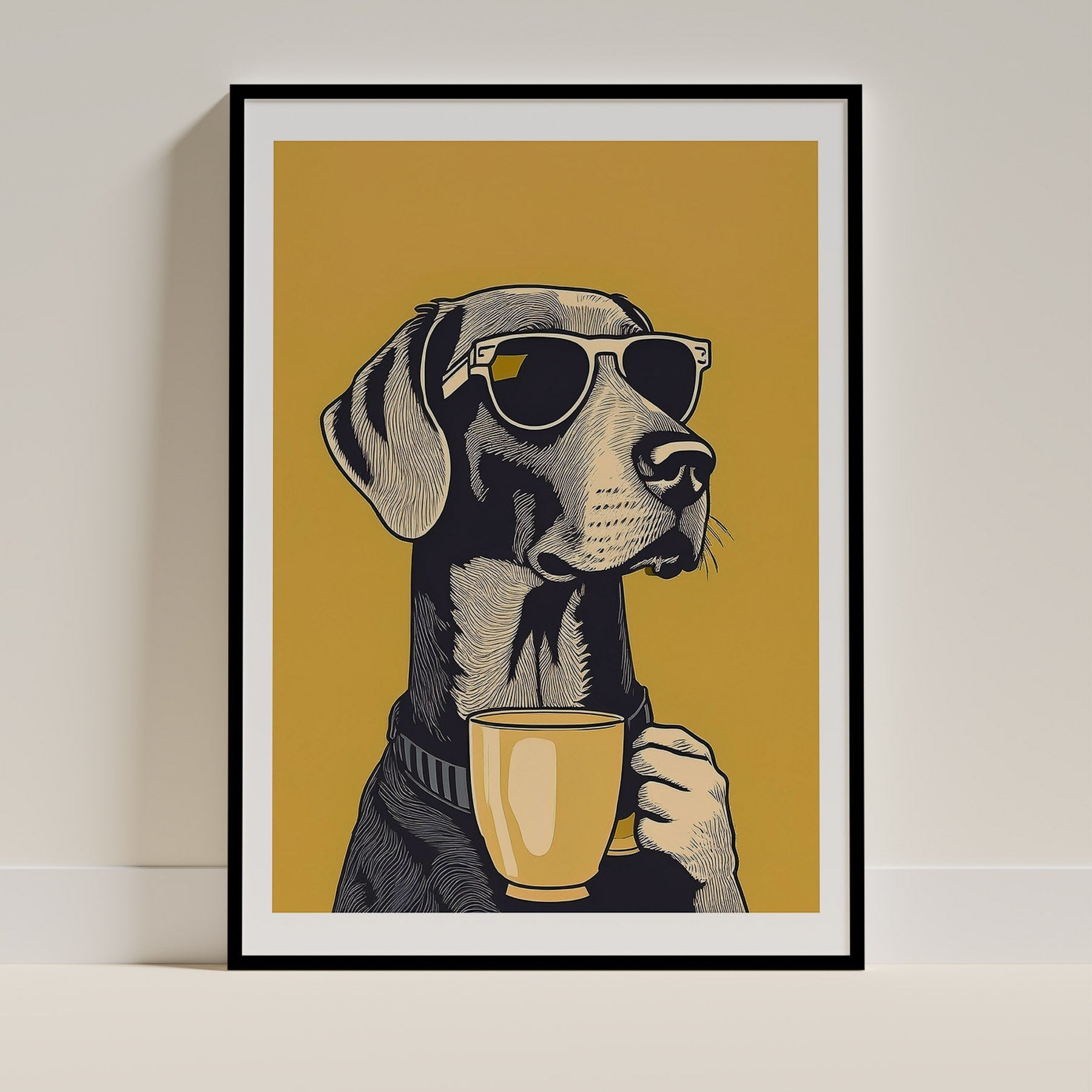 German Pointer Chillin Coffee Dog image 0