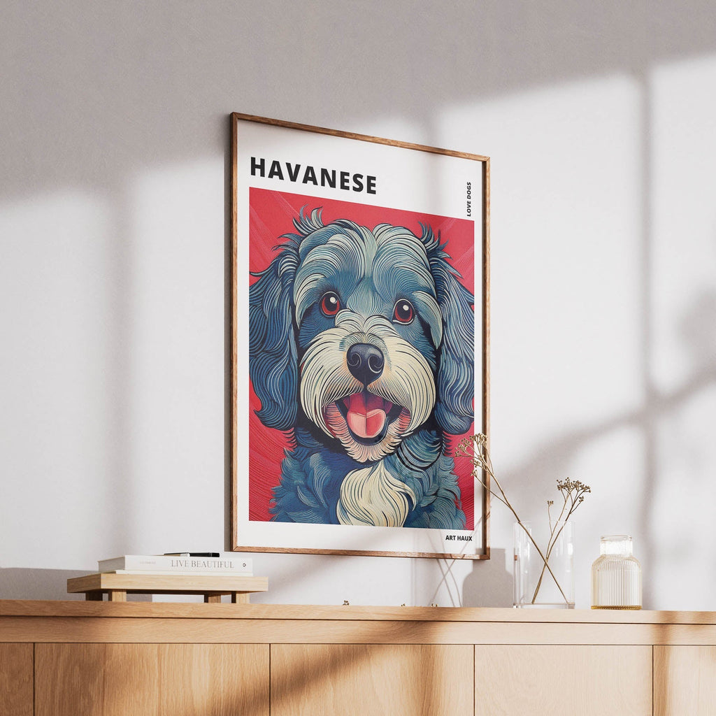 Havanese Hokusai Japanese Inspired Dog Series with Text image 5