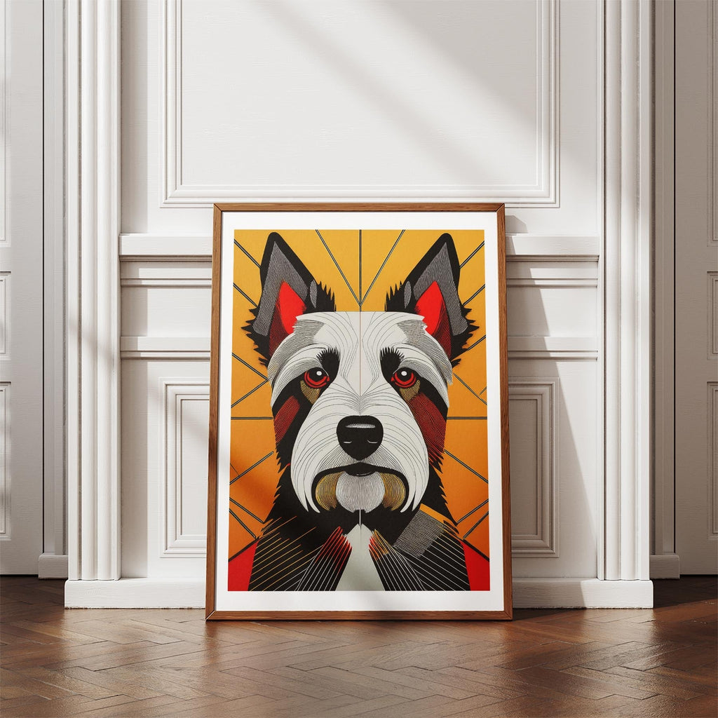 Australian Terrier Geometric Orange Series image 4