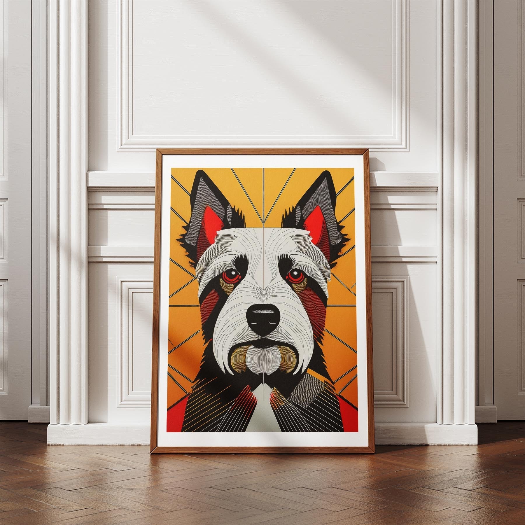 Australian Terrier Geometric Orange Series image 4