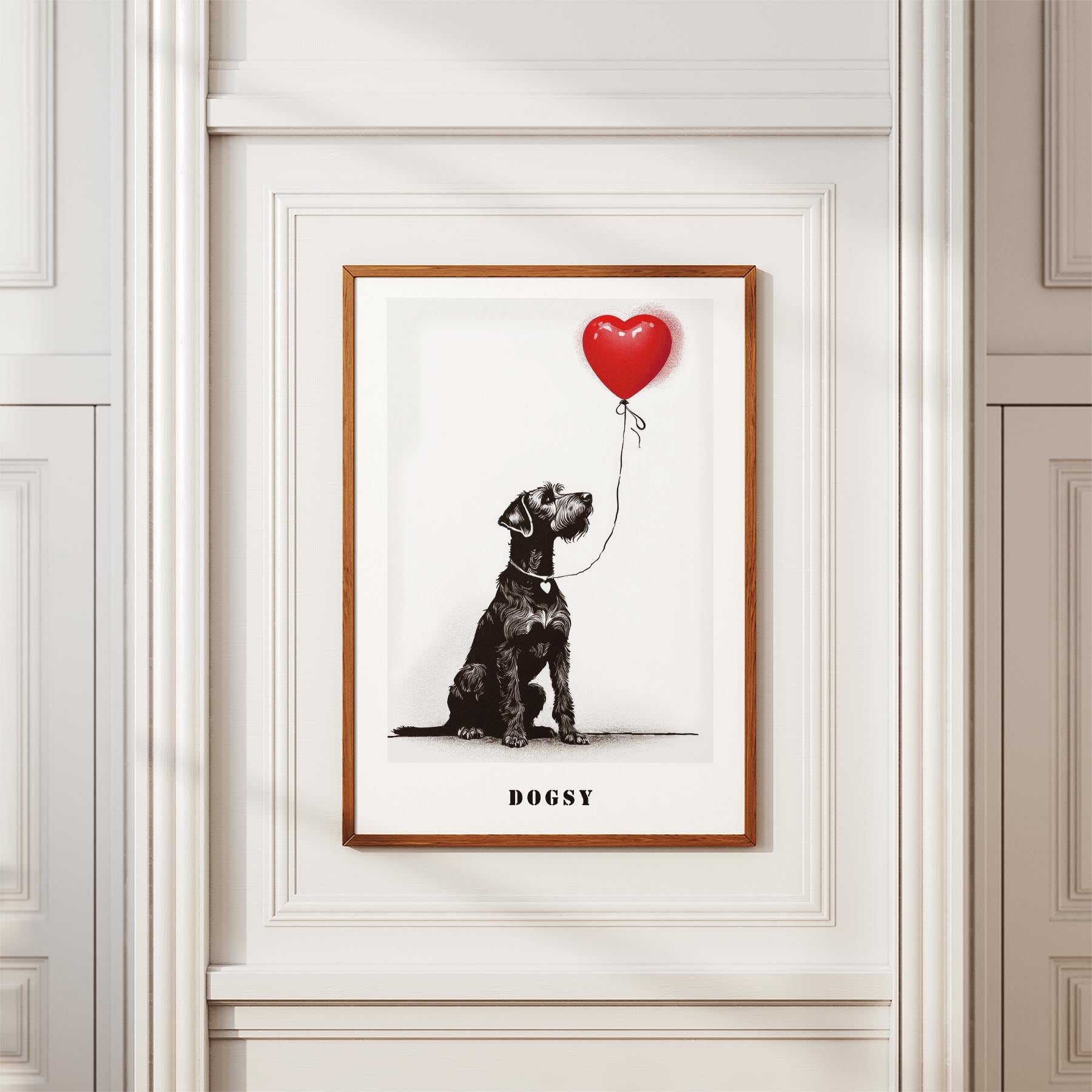 Airedale DOGSY Series inspired by the Art of Banksy with text Dogsy image 3