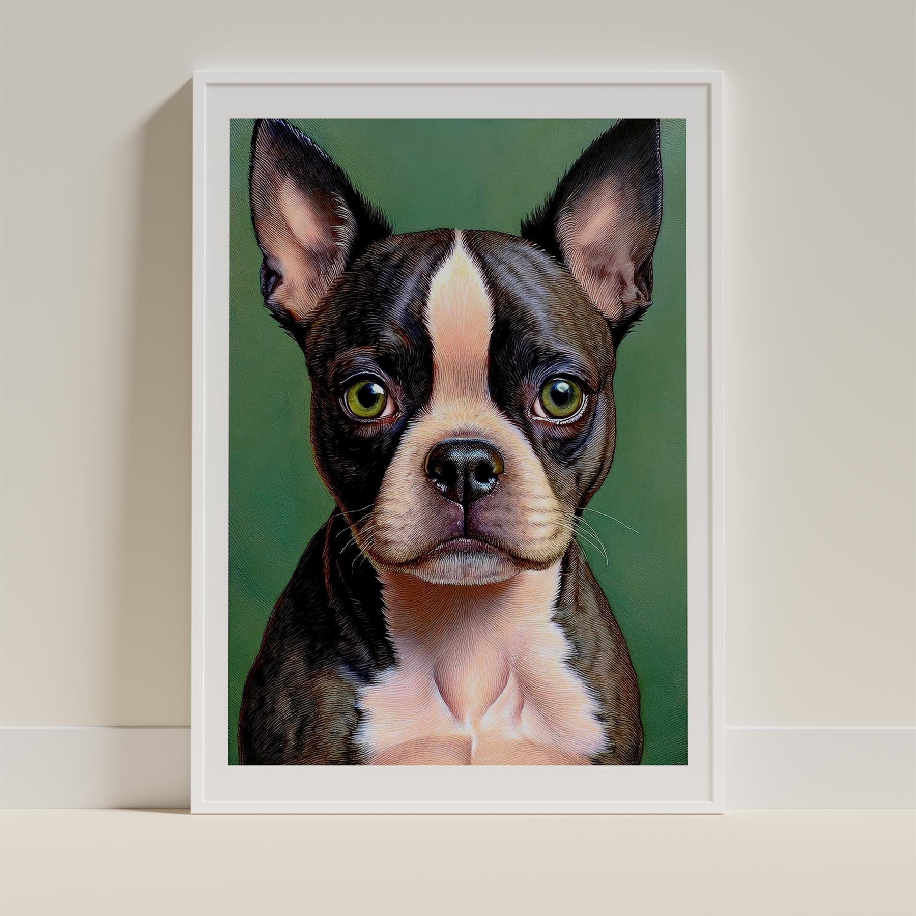 Boston Terrier Green Painted Series image 9