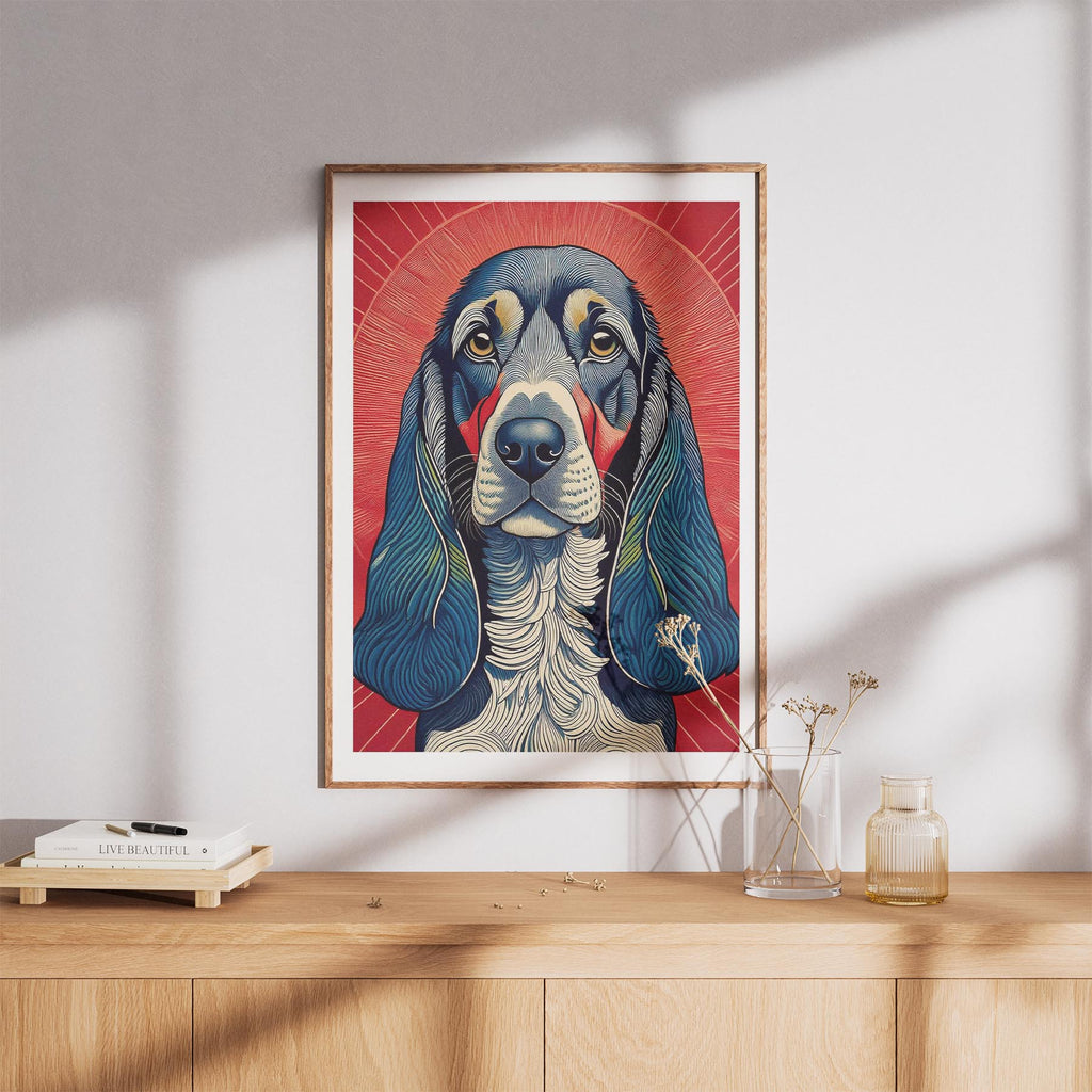 Bloodhound Hokusai Japanese Inspired Dog Series 2 image 8