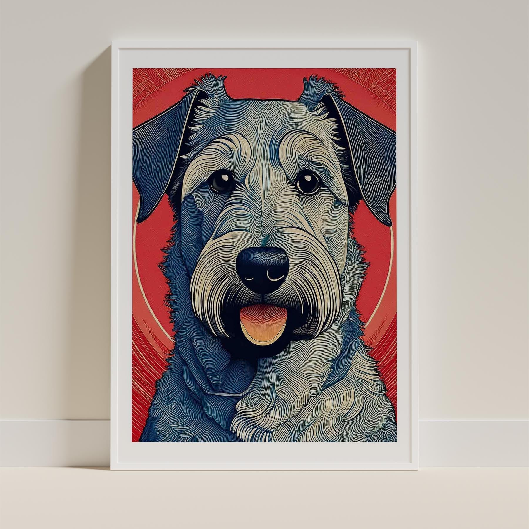 Irish Terrier Hokusai Japanese Inspired Dog Series image 9