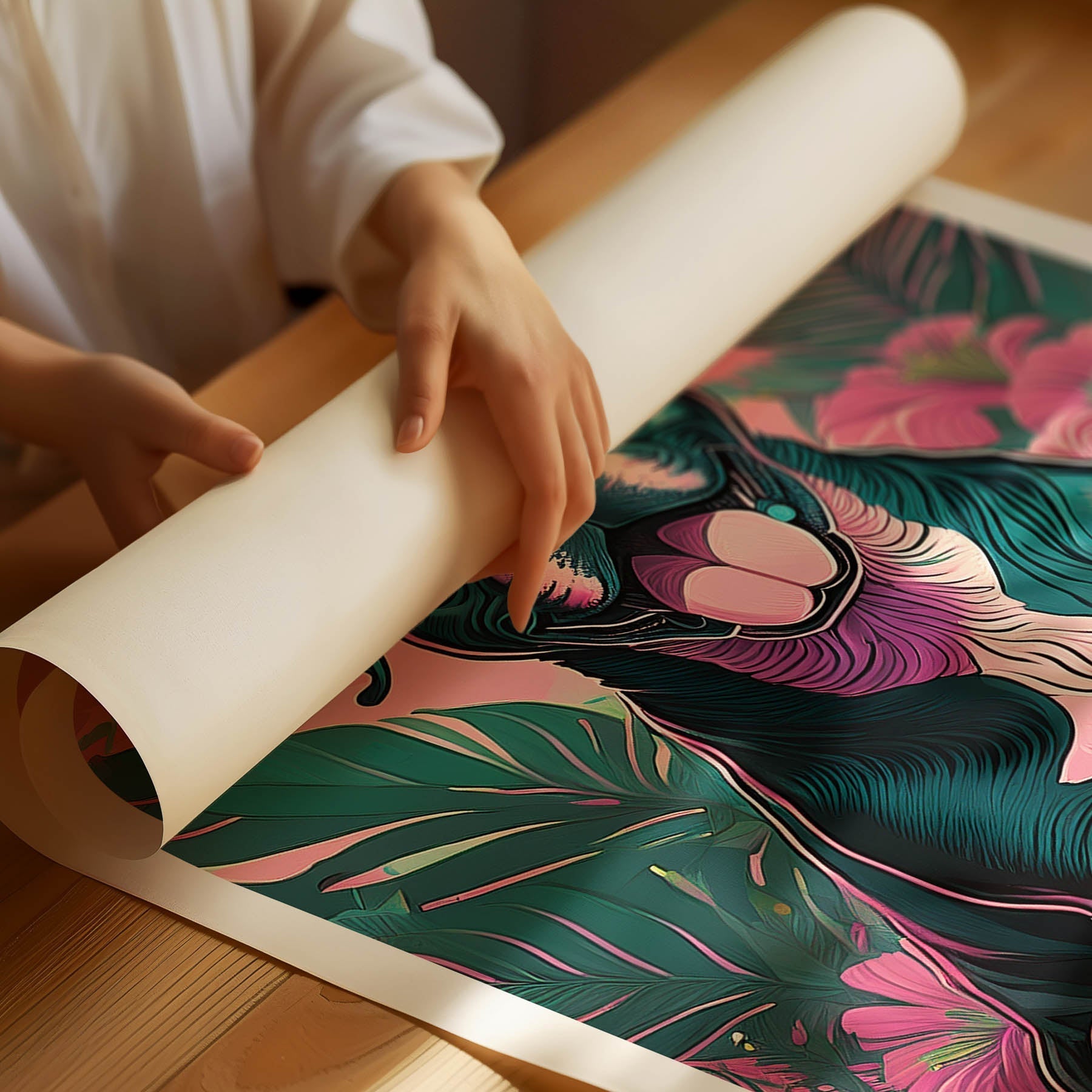 Boxer 1 Flowery Dog image 1