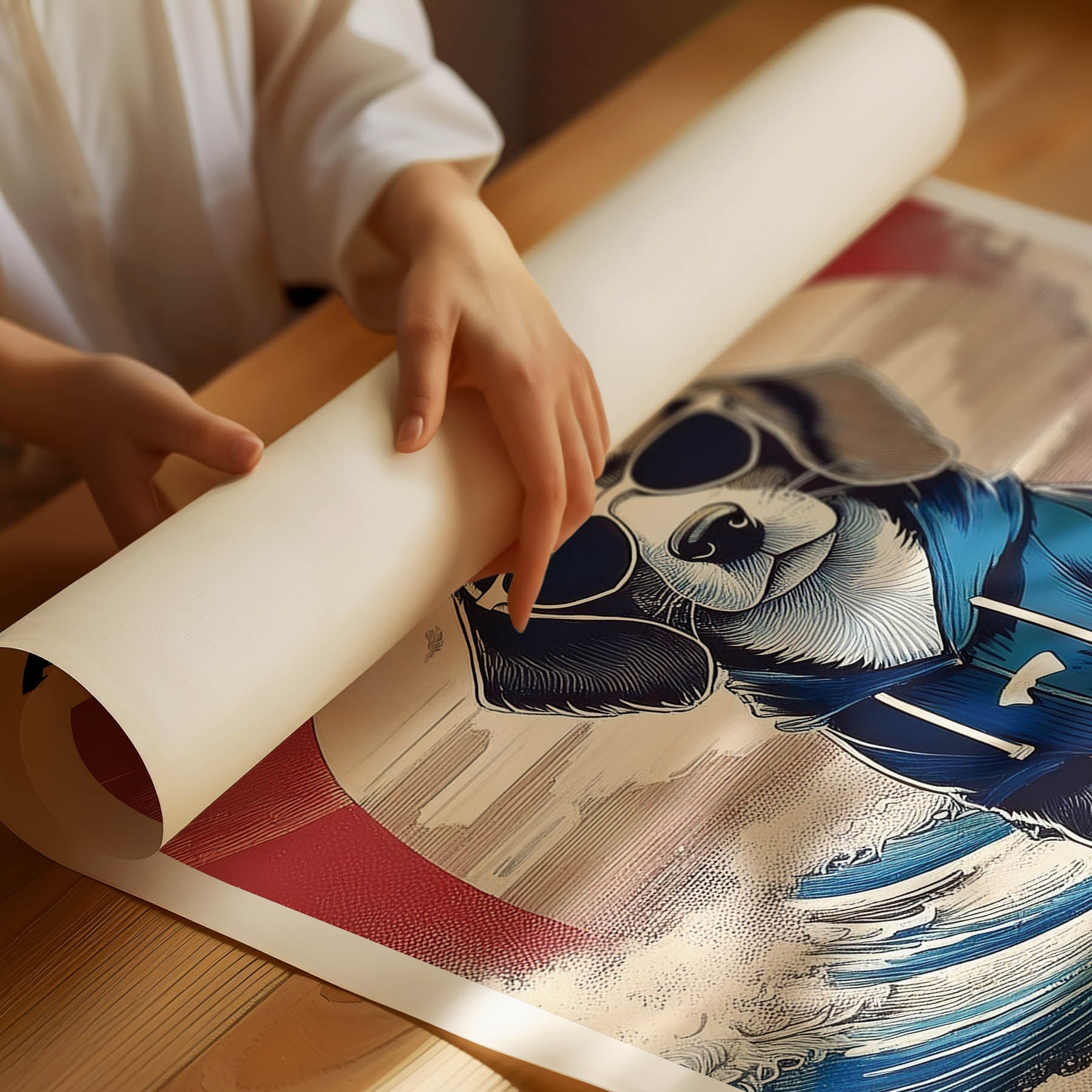 Beagle Hokosai Surfer Dogs 1 image 3