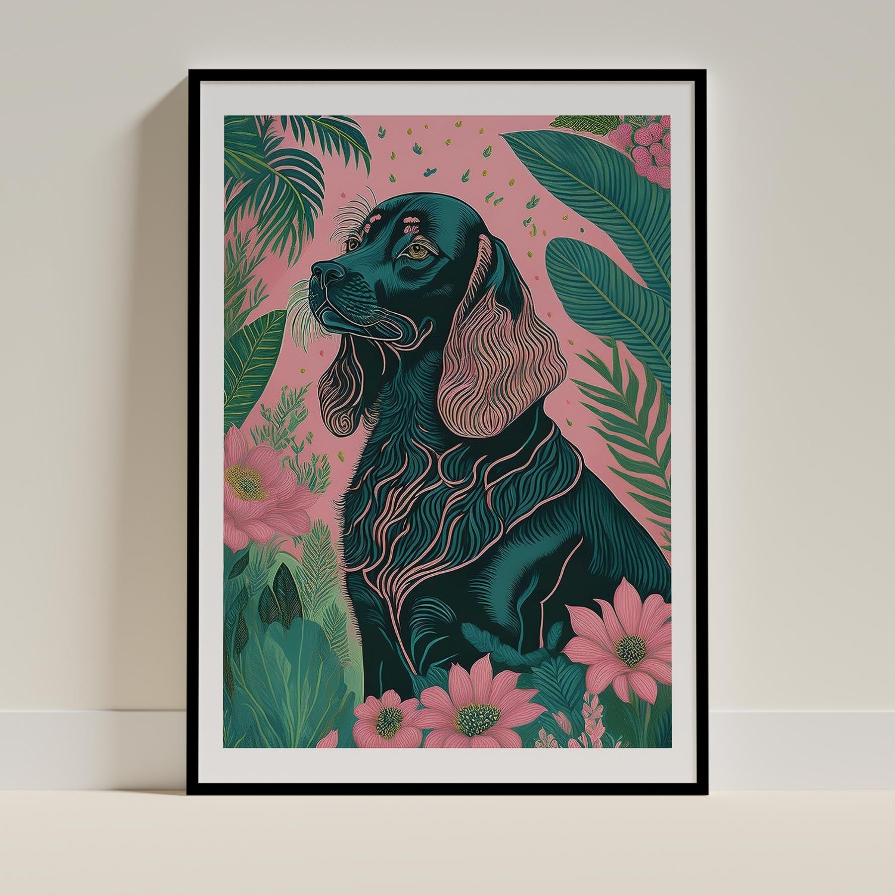 Cocker Spaniel 2 Flowery Dog image 0