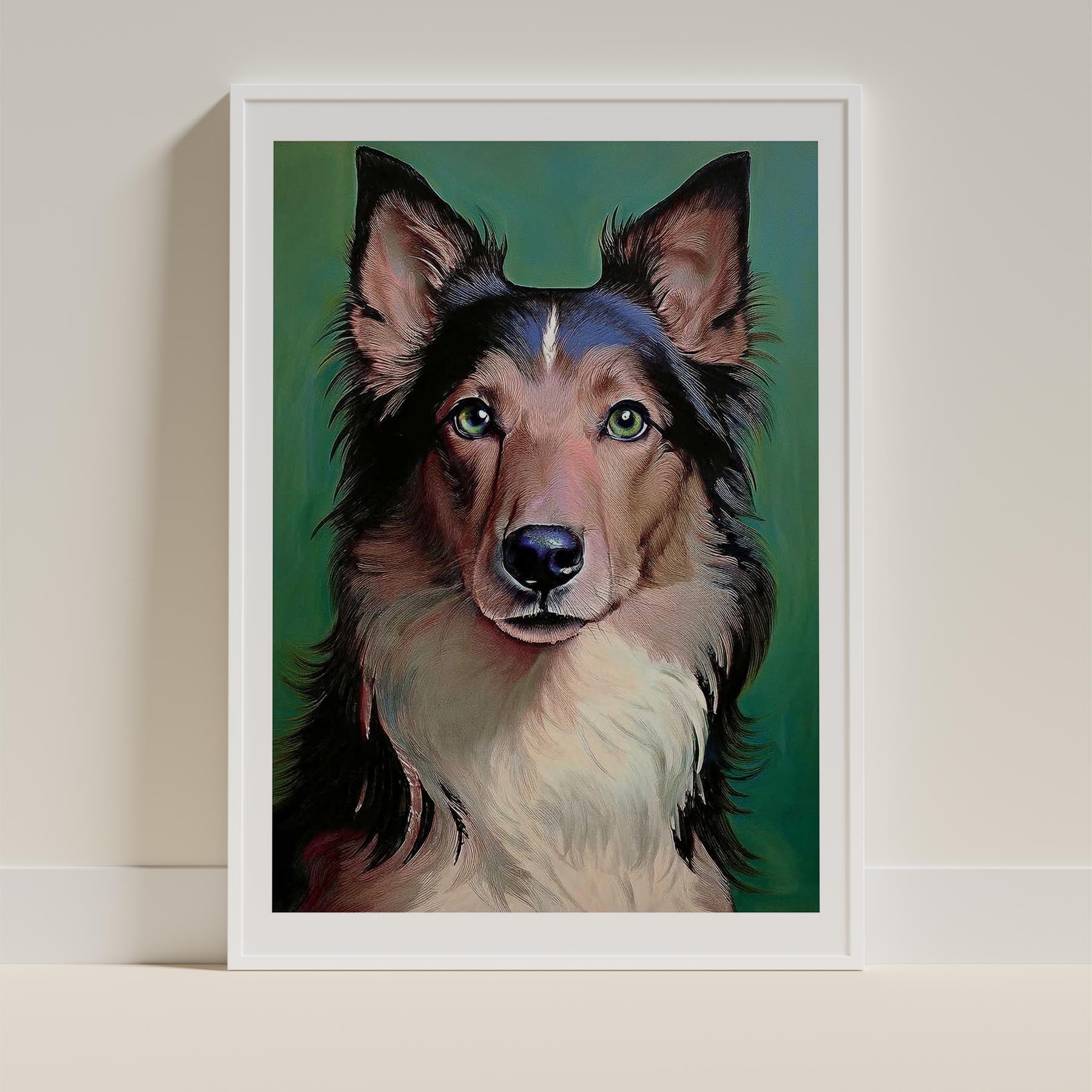 Rough Smooth Collie Green Painted Series image 9