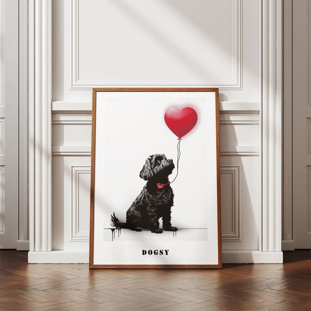 Coton de Tulear DOGSY Series inspired by the Art of Banksy with text Dogsy image 4