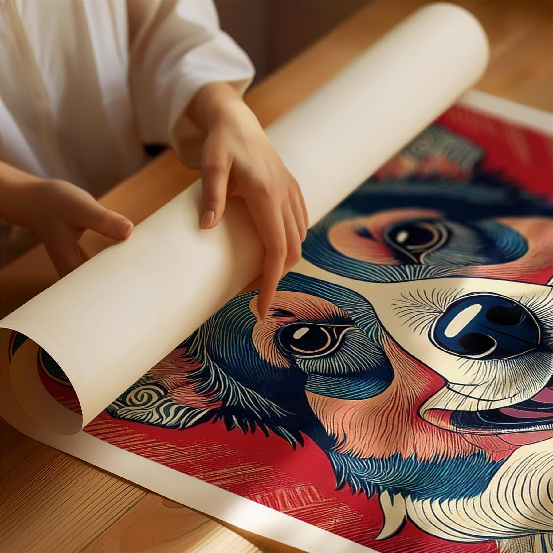 Corgi Hokusai Japanese Inspired Dog Series image 1