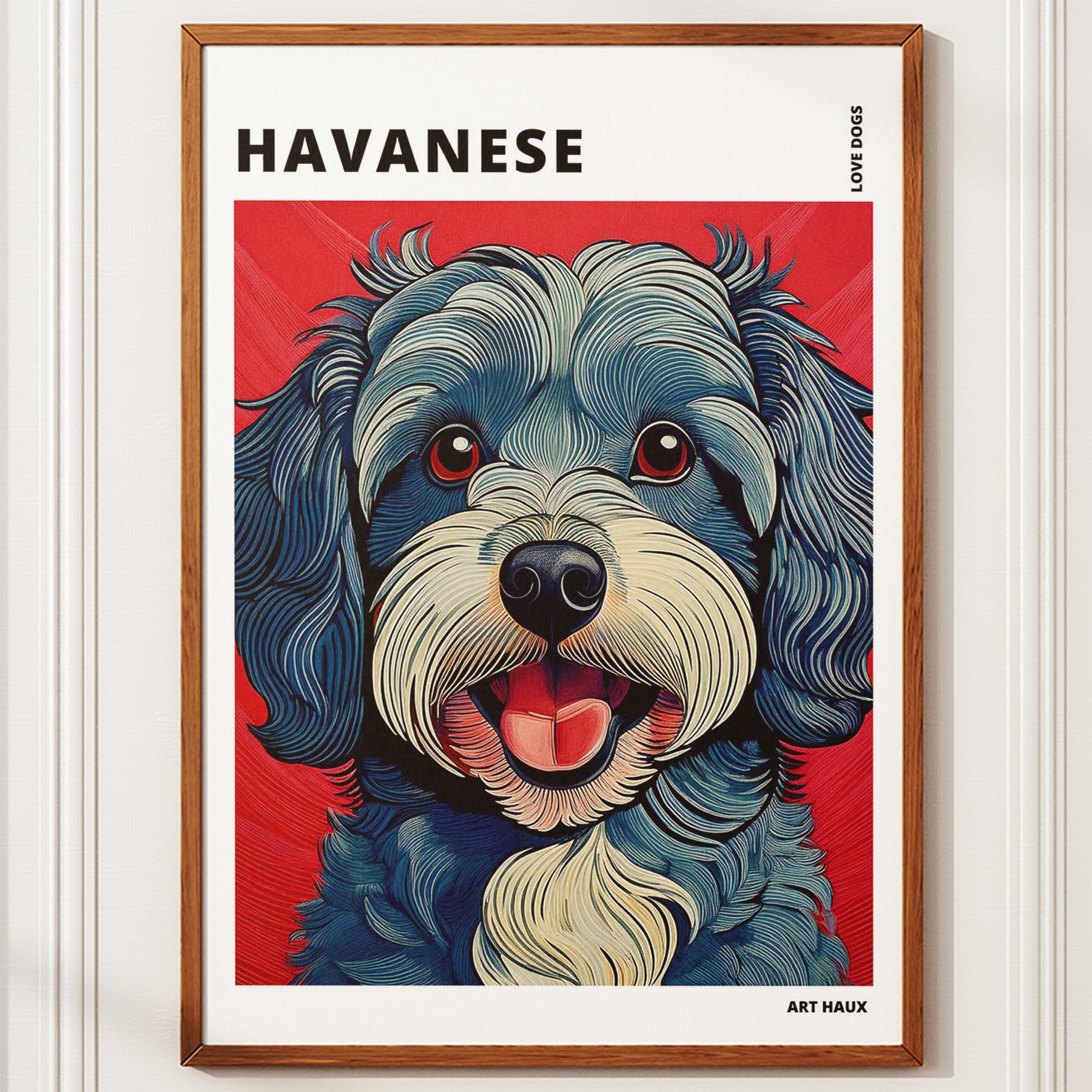 Havanese Hokusai Japanese Inspired Dog Series with Text image 9