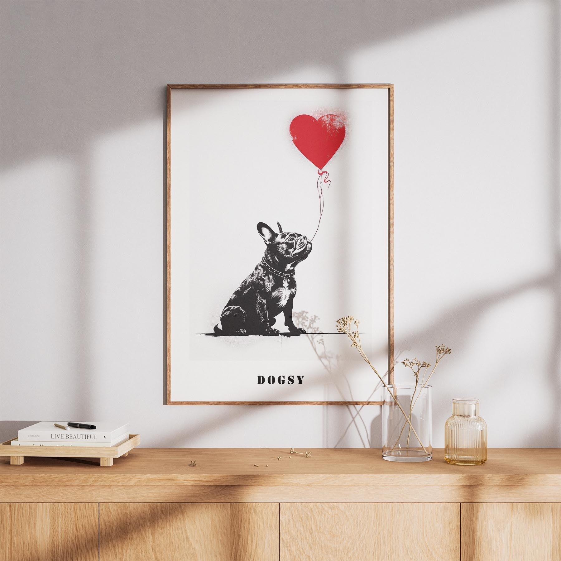 French Bulldog DOGSY Series inspired by the Art of Banksy with text Dogsy image 8