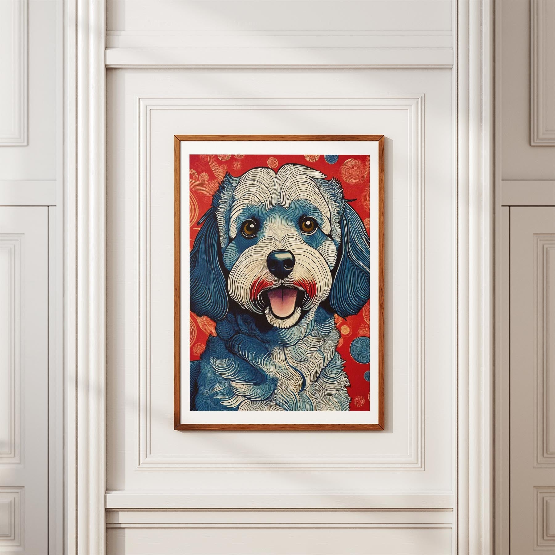 Groodle Hokusai Japanese Inspired Dog Series image 3