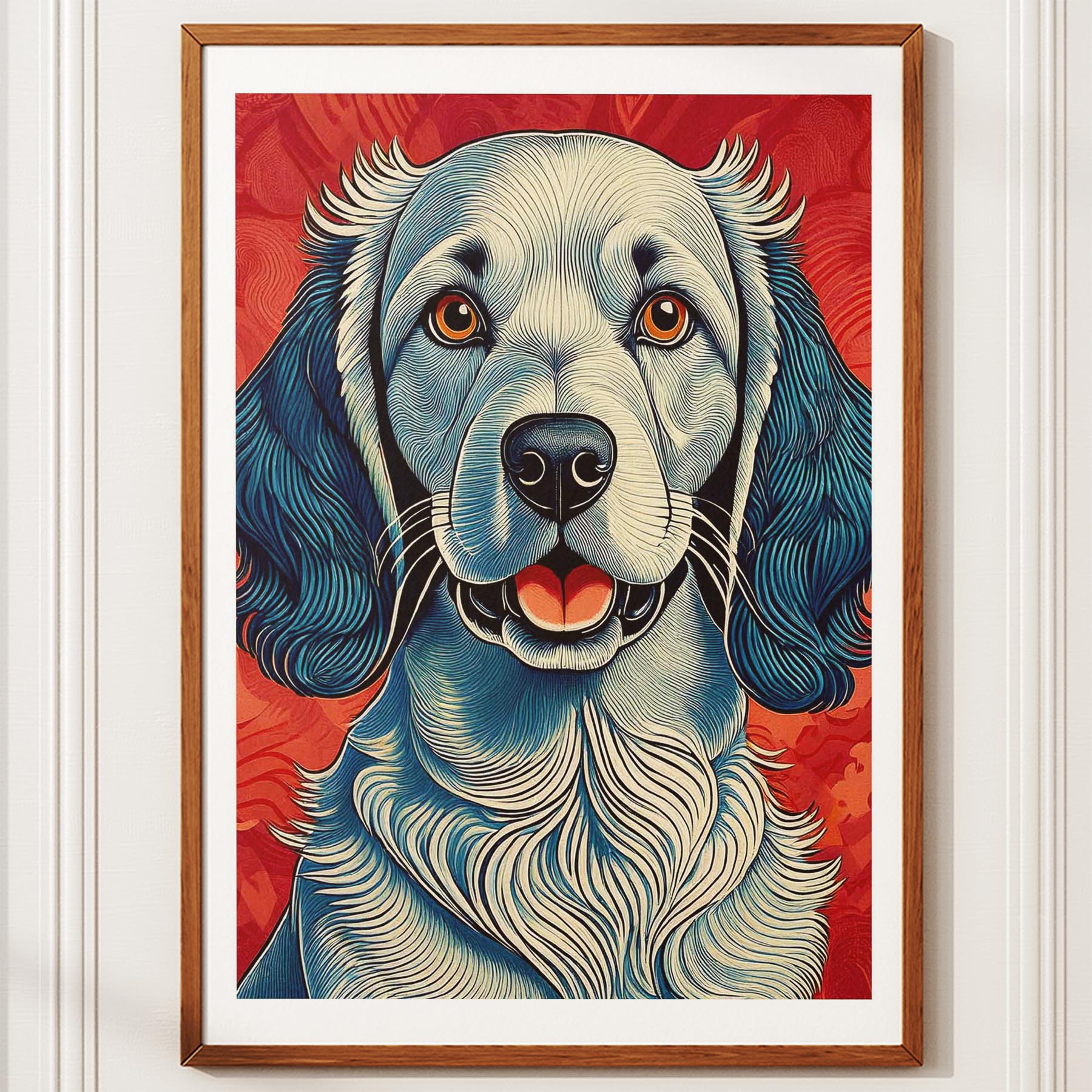 English Setter Hokusai Japanese Inspired Dog Series image 10