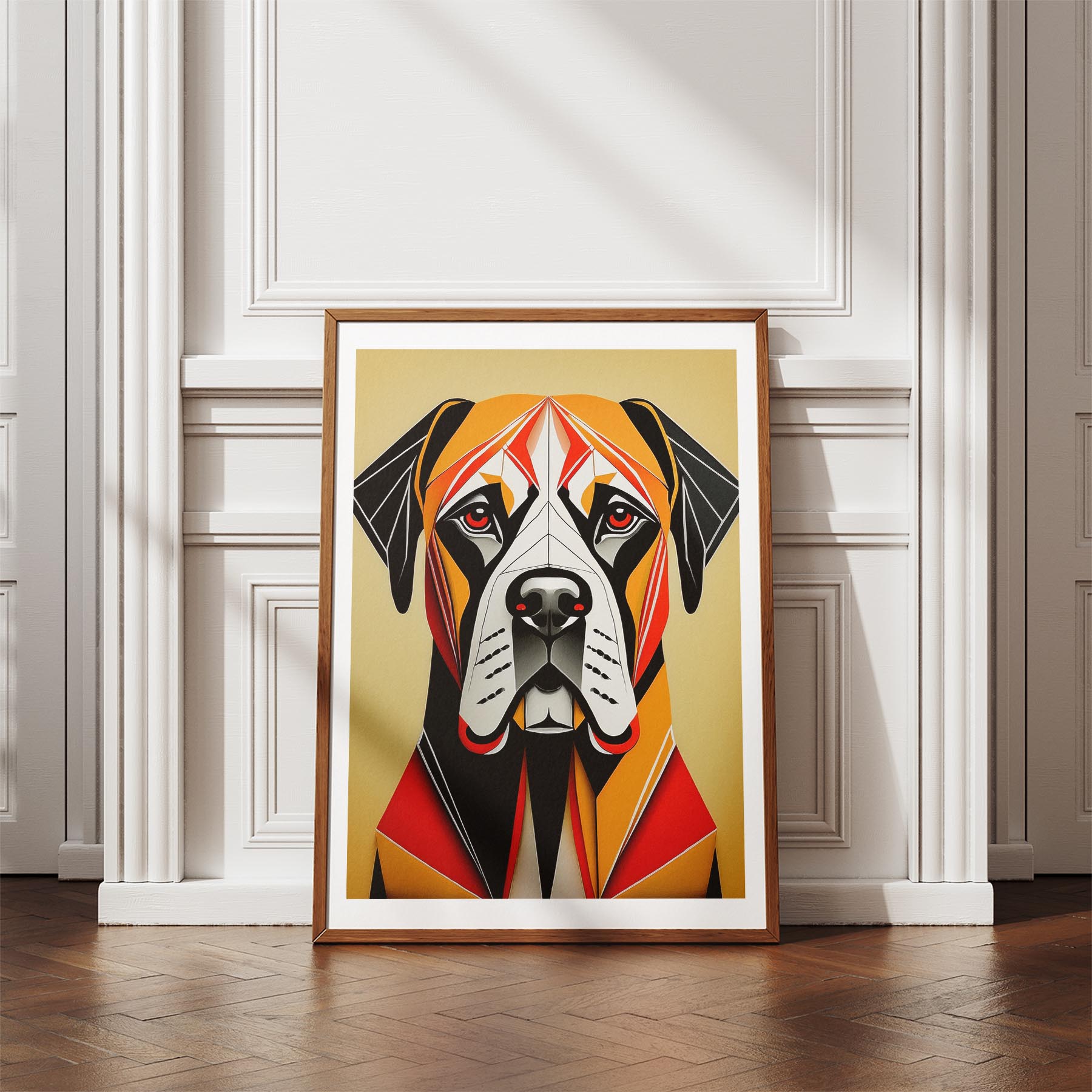 Dogue de Bordeaux Geometric Orange Series image 4