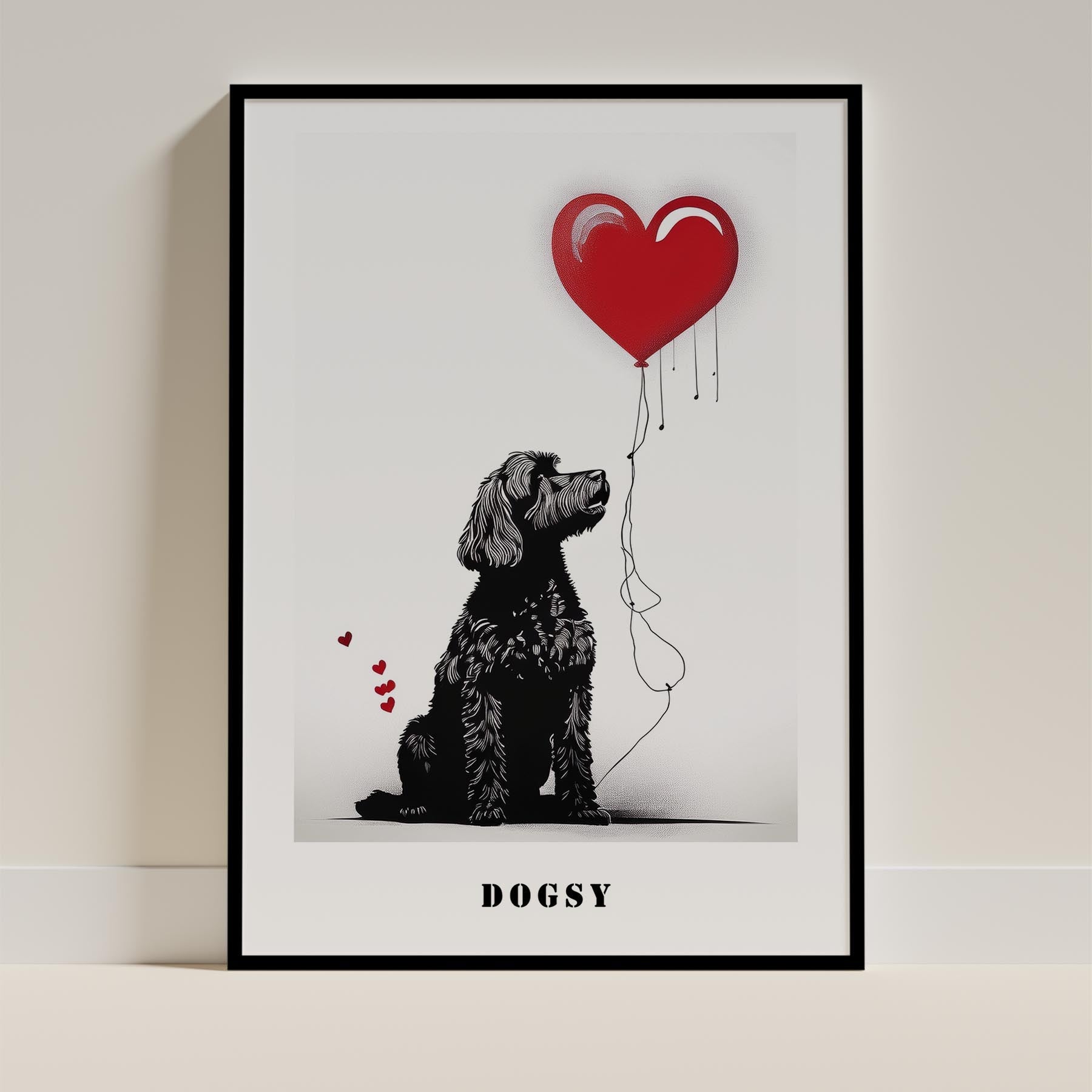 Cavoodle DOGSY Series inspired by the Art of Banksy with text Dogsy image 11