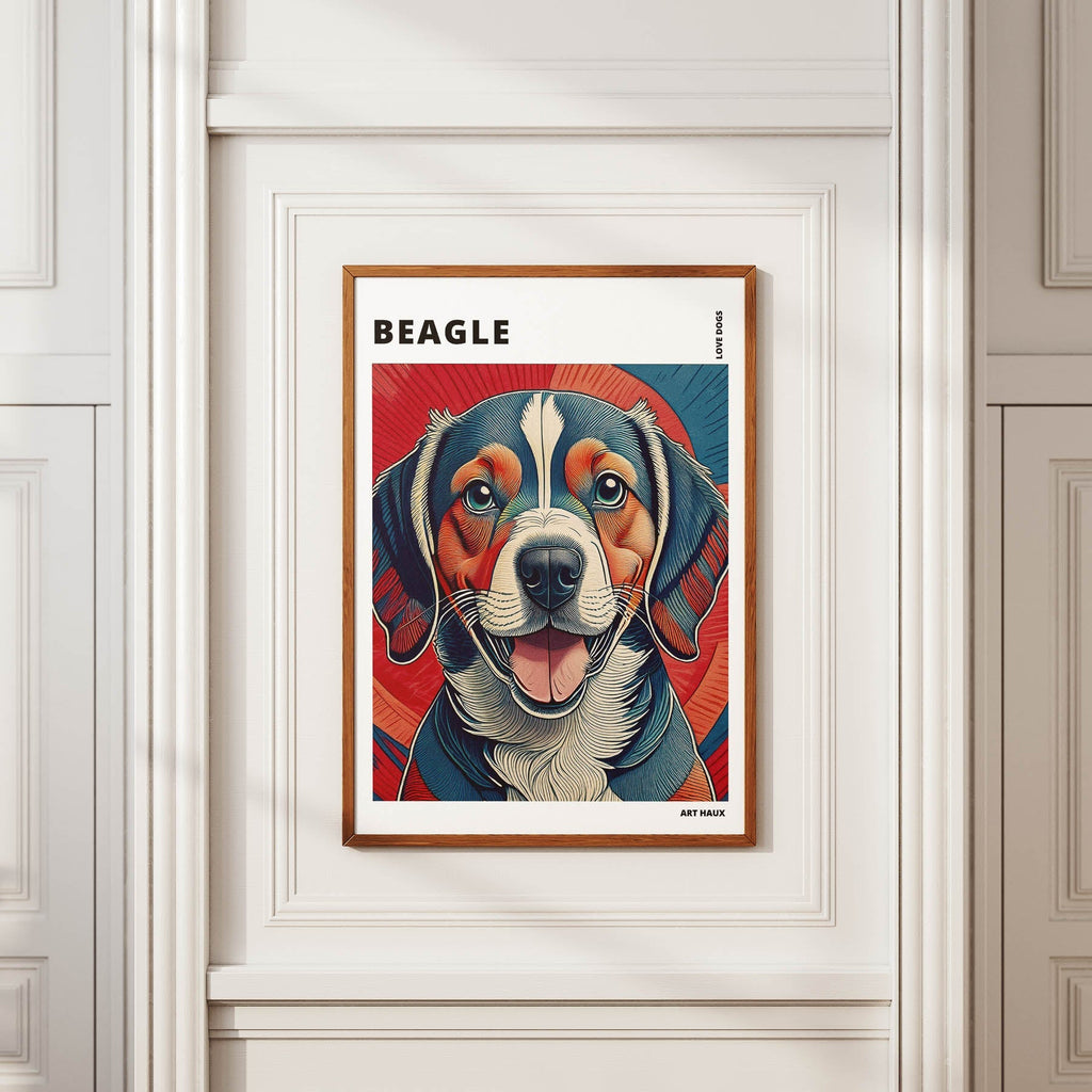 Beagle Hokusai Japanese Inspired Dog Series with Text image 3