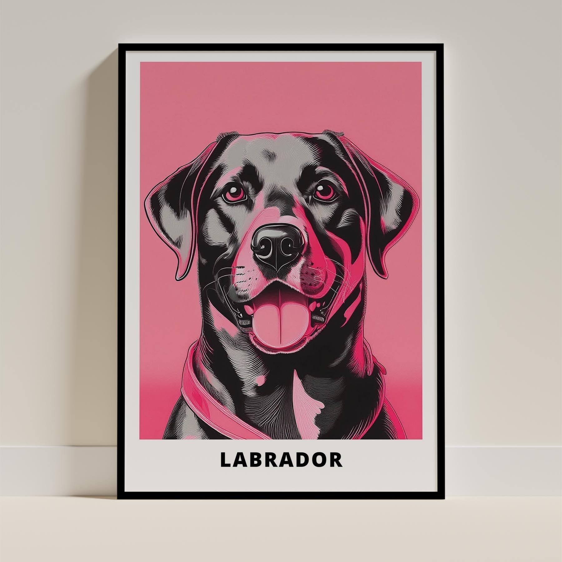 Labrador Retriever Pink and Black Dog Series 6 image 0