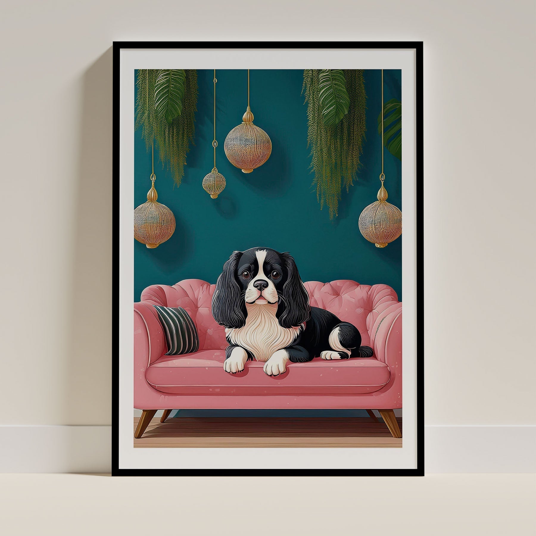 Cavalier King Charles Spaniel Dog Art Print Unframed Vol 2 | 5 Unique Designs | Wall Art Gift for Dog Lovers | Dogsy & Co
