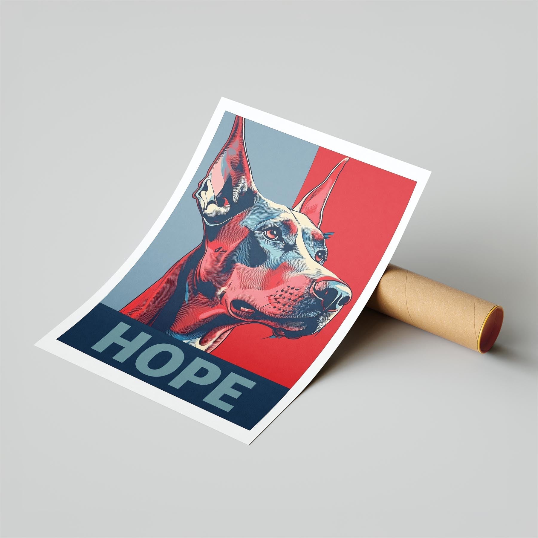 Doberman HOPE Series Inspired by the Obama Poster image 6