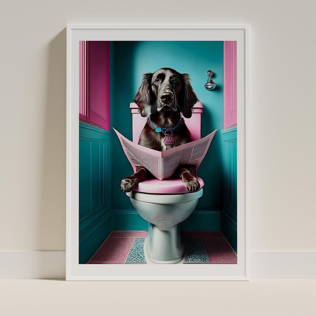 Irish Setter Toilet Dogs PInk and Turquise image 9